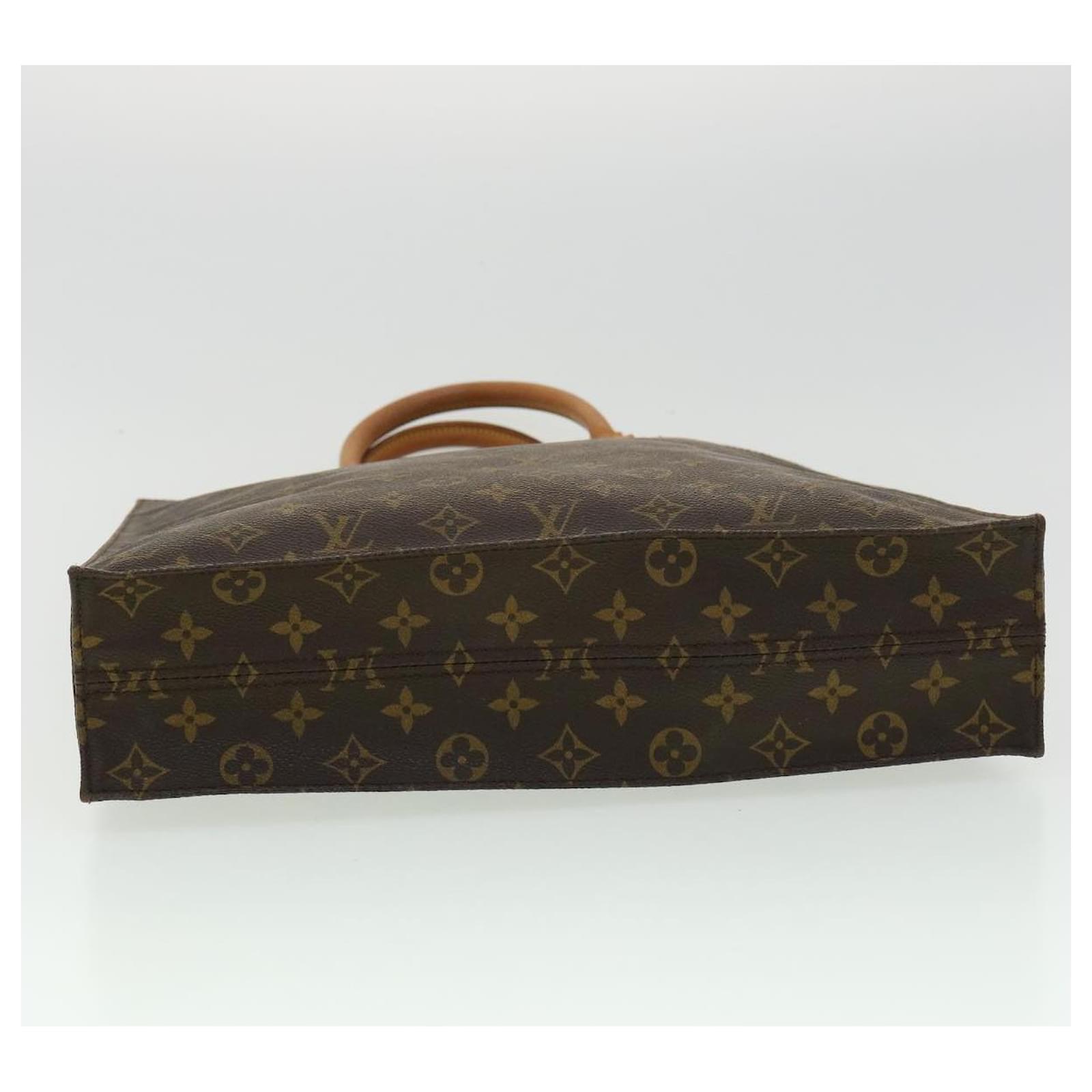 LOUIS VUITTON Monogram Sac Plat Hand Bag M51140 LV Auth 41719 Cloth  ref.913523 - Joli Closet