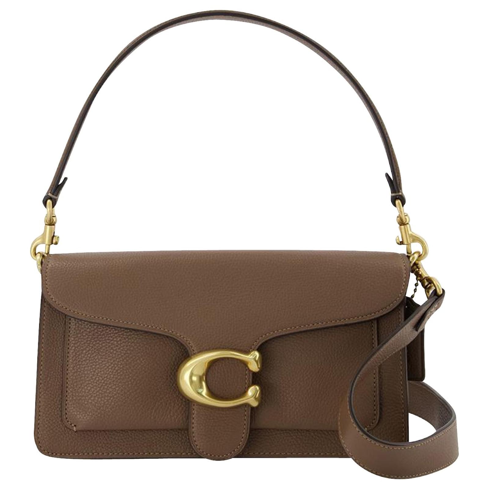 Coach Tabby 26 Bag in Taupe Leather Grey ref.711195 Joli Closet