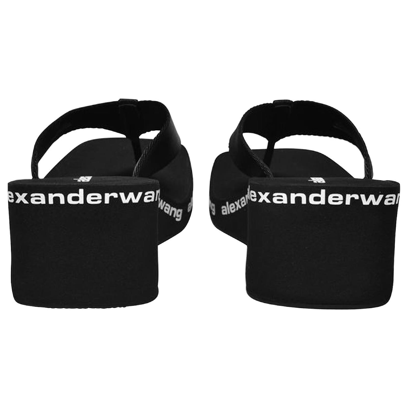 alexanderwang AW NYLON WEDGE FLIP FLOPS BLACK - alexanderwang® US