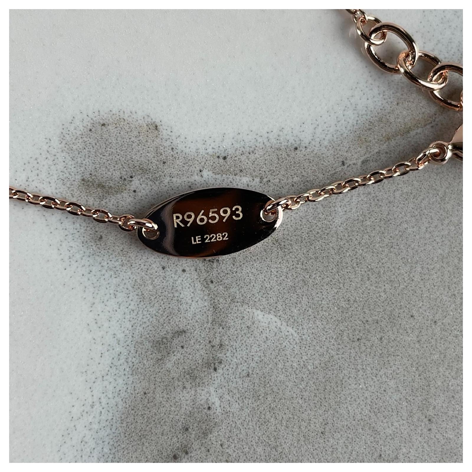 Louis Vuitton Precious Nanogram Tag Necklace Bronze Metal ref