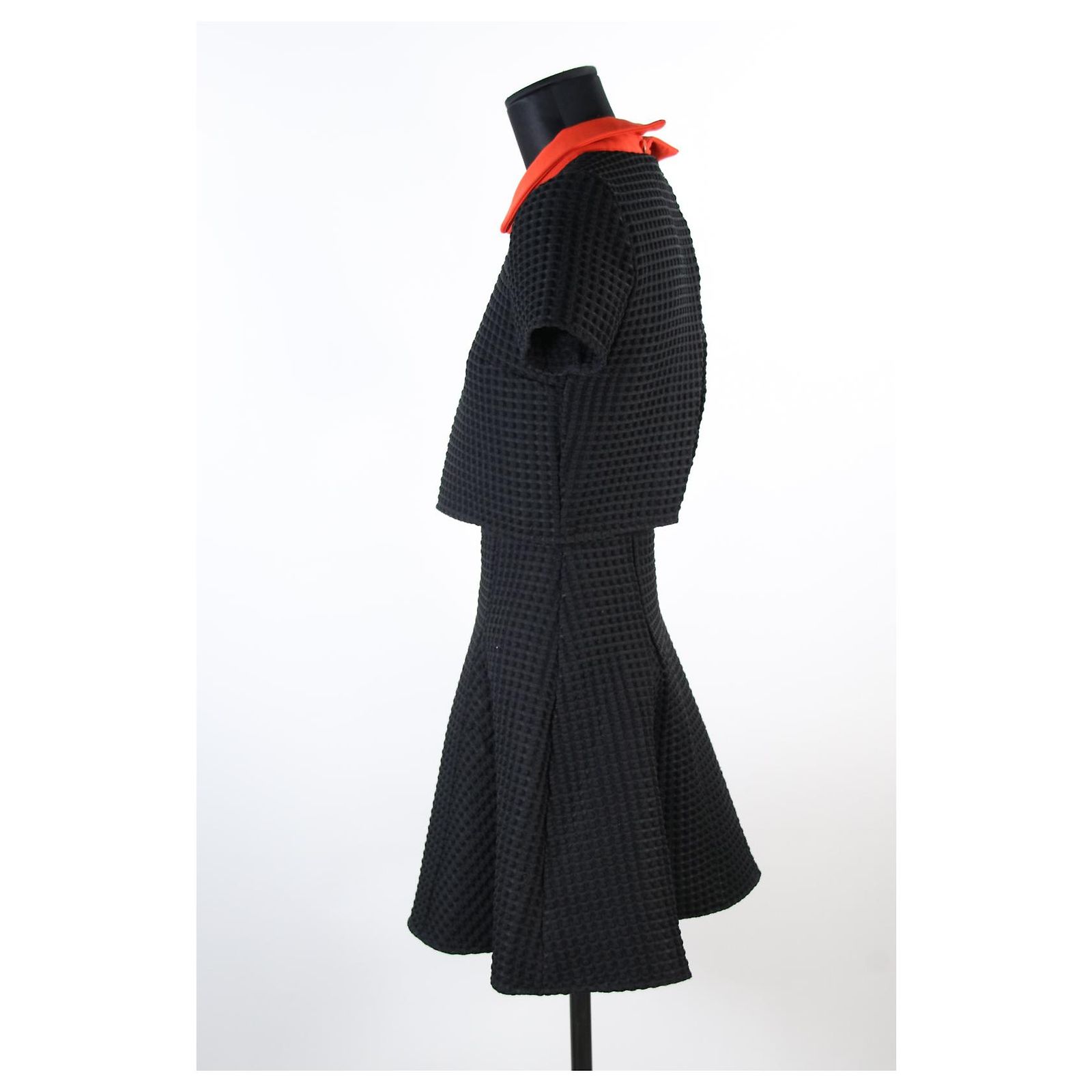 Robe Noire Fourreau Maje Taille 36 - Coton, Sans Manches, Genou - Neuf Sans Étiquettes
