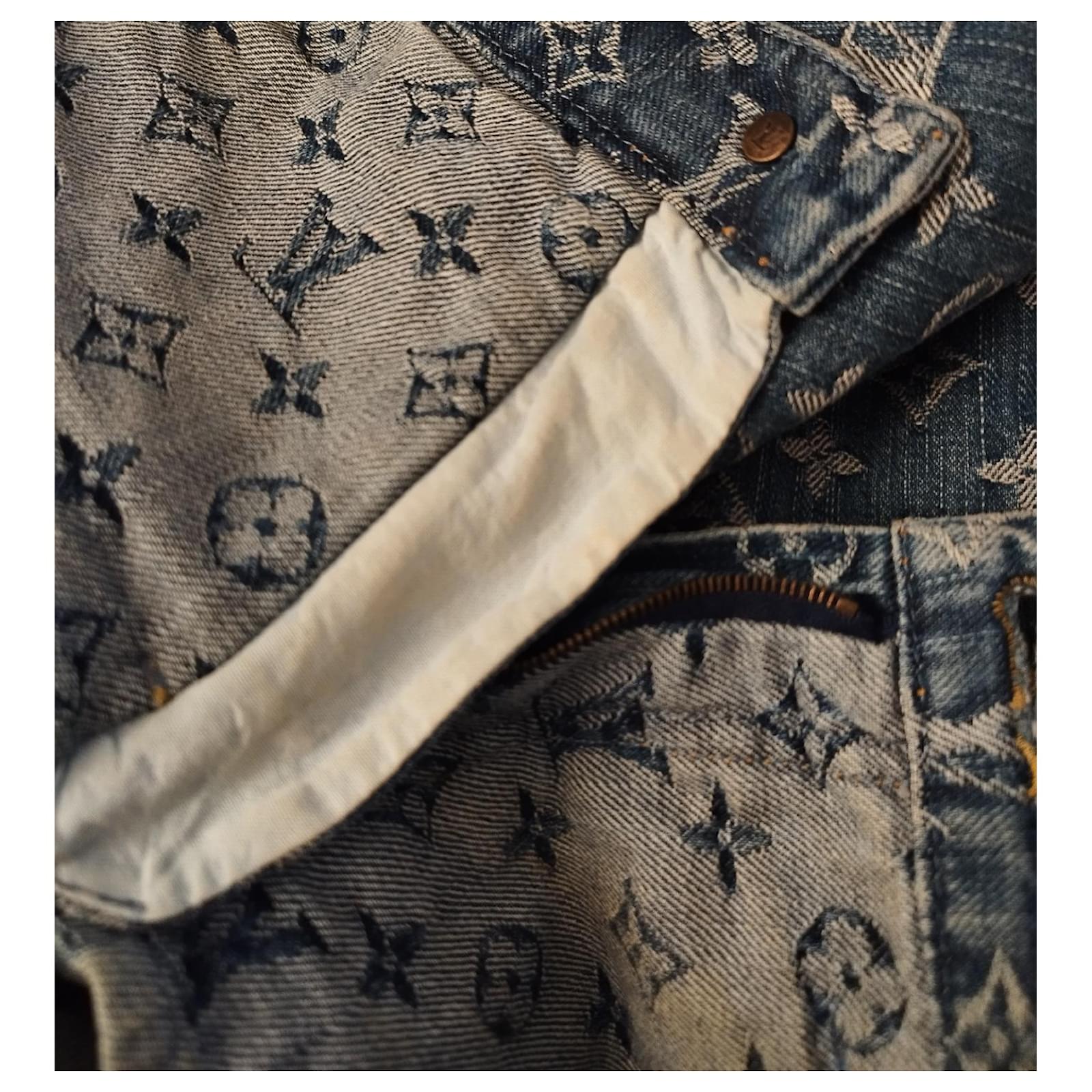 Shop Louis Vuitton MONOGRAM Jeans by only_chanel_love