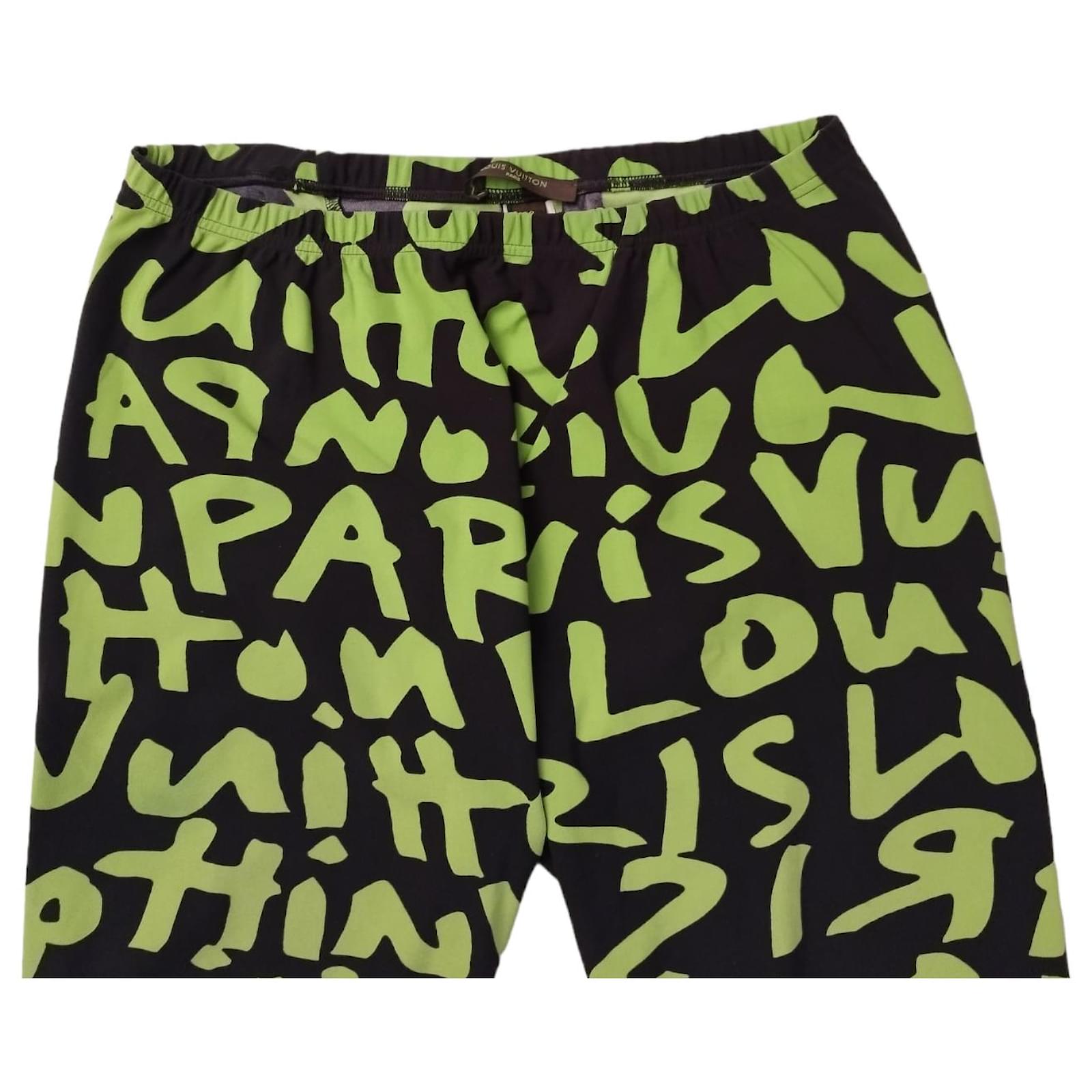 Louis Vuitton x Stephen Sprouse green leggings Black Polyamide