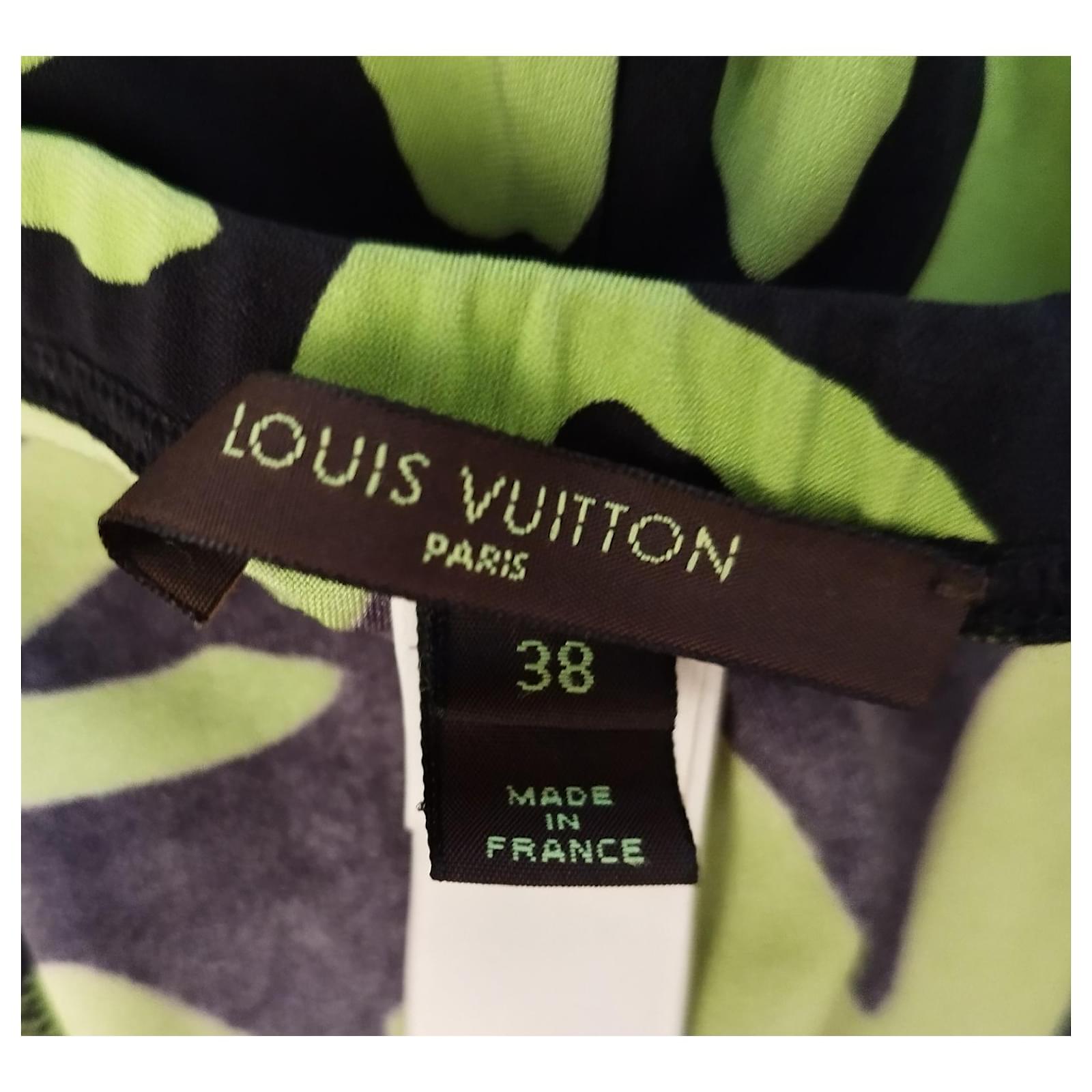 Louis Vuitton x Stephen Sprouse green leggings Black Polyamide ref