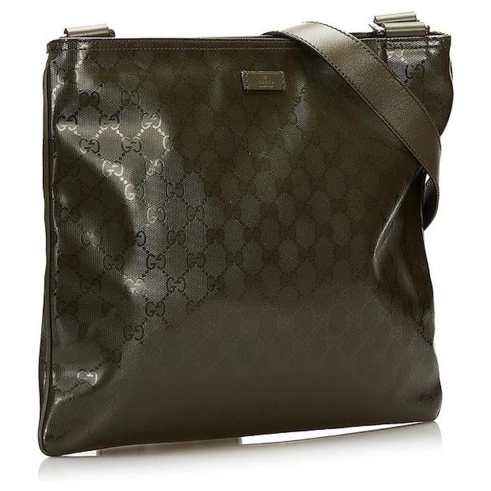 gucci GG Imprimé Messenger Bag vert Toile ref.713201 Joli Closet
