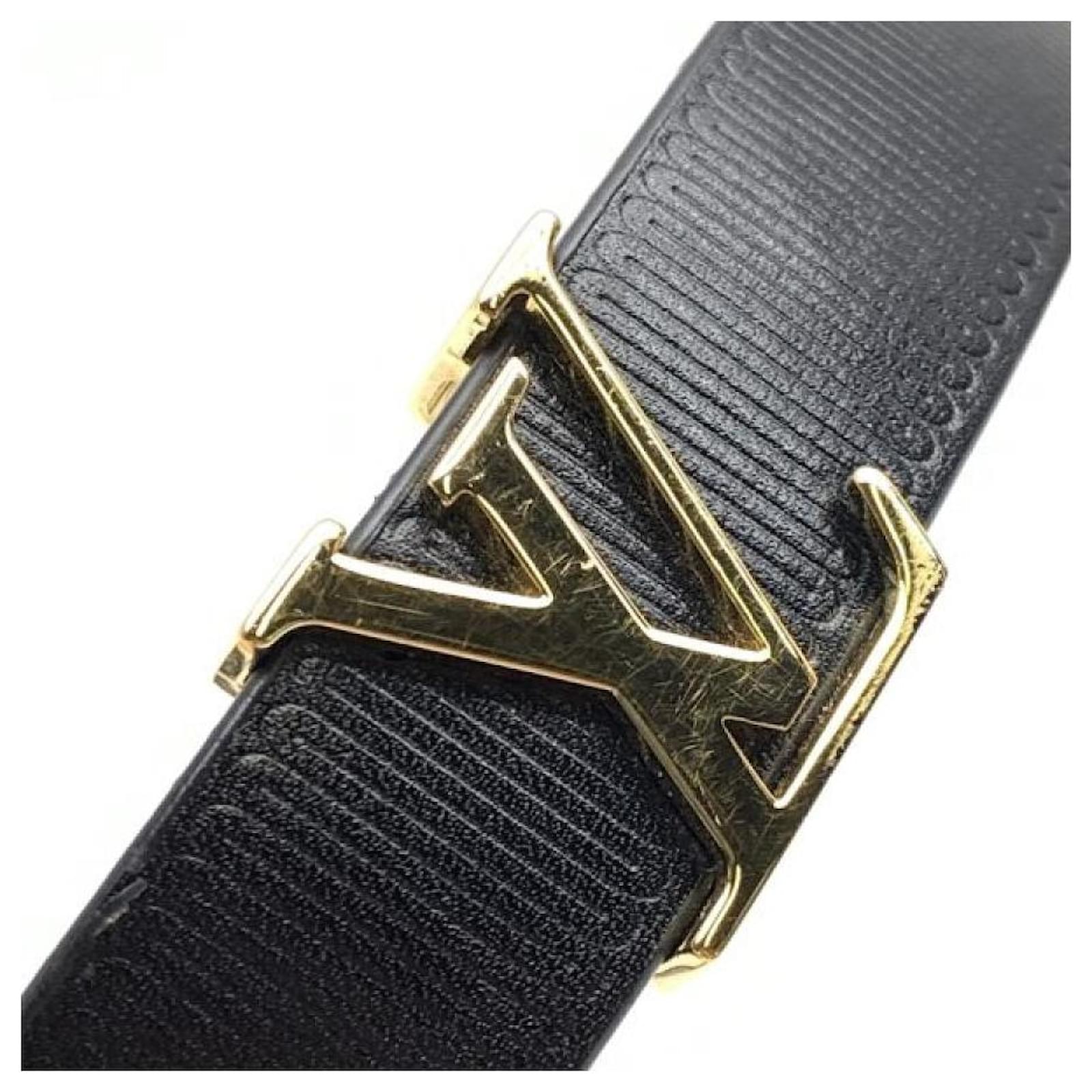 LOUIS VUITTON Louis Vuitton Sunture Couture 20mm Evening Belt Black Black LV  Buckle Ladies Management Leather ref.713441 - Joli Closet