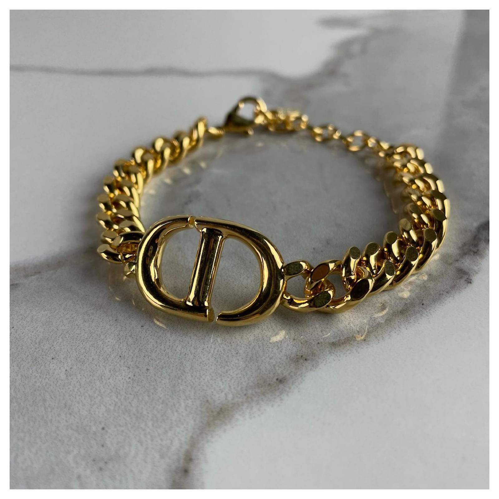 Dior Bracelet CD Navy Golden Metal ref.713750 - Joli Closet