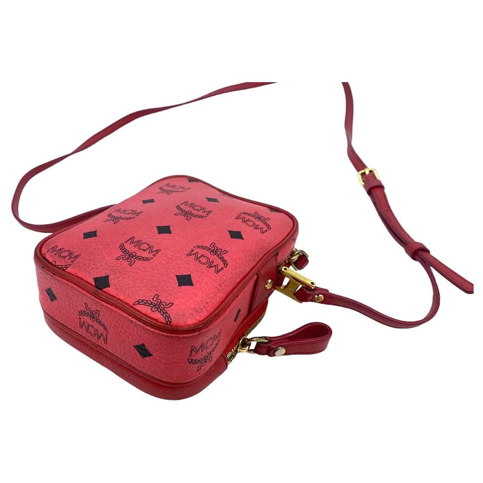 MCM CROSSBODY BAG BLACK PINK RED SMALL ref.714335 - Joli Closet