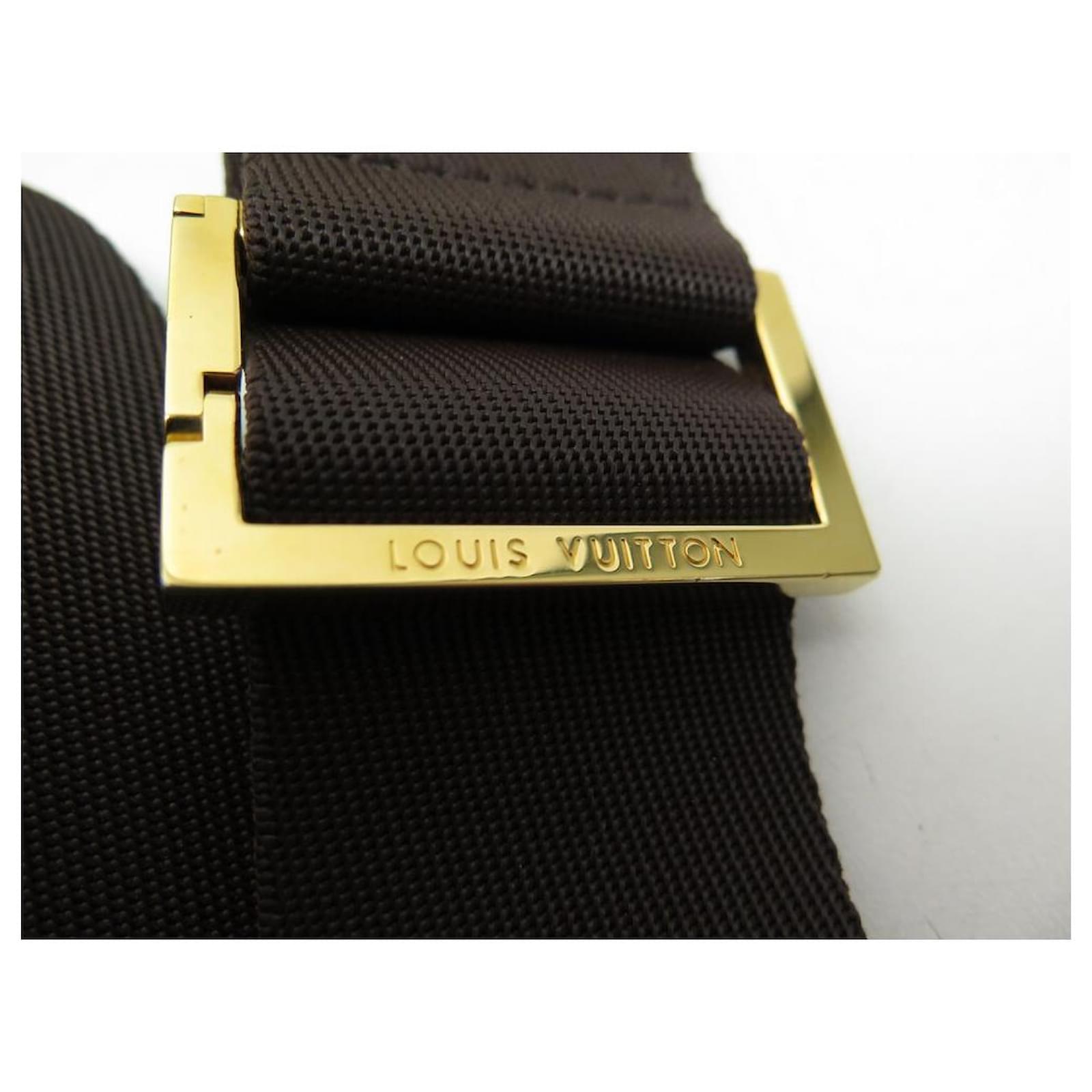 NEW LOUIS VUITTON GERONIMOS BANDOULIERE BELT BAG IN DAMIER EBENE CANVAS  Brown Leather ref.714849 - Joli Closet