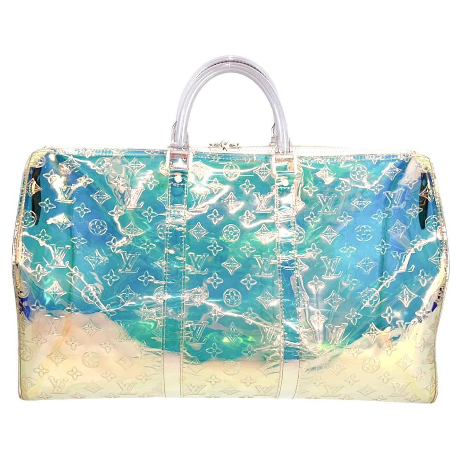 Bag - M40193 – Louis Vuitton Keepall Editions Limitées travel bag in blue  and white monogram canvas - Vuitton - Color - Hand - Monogram - Louis -  Louis Vuitton Stephen Sprouse Leopard Speedy - Multi - Claudia