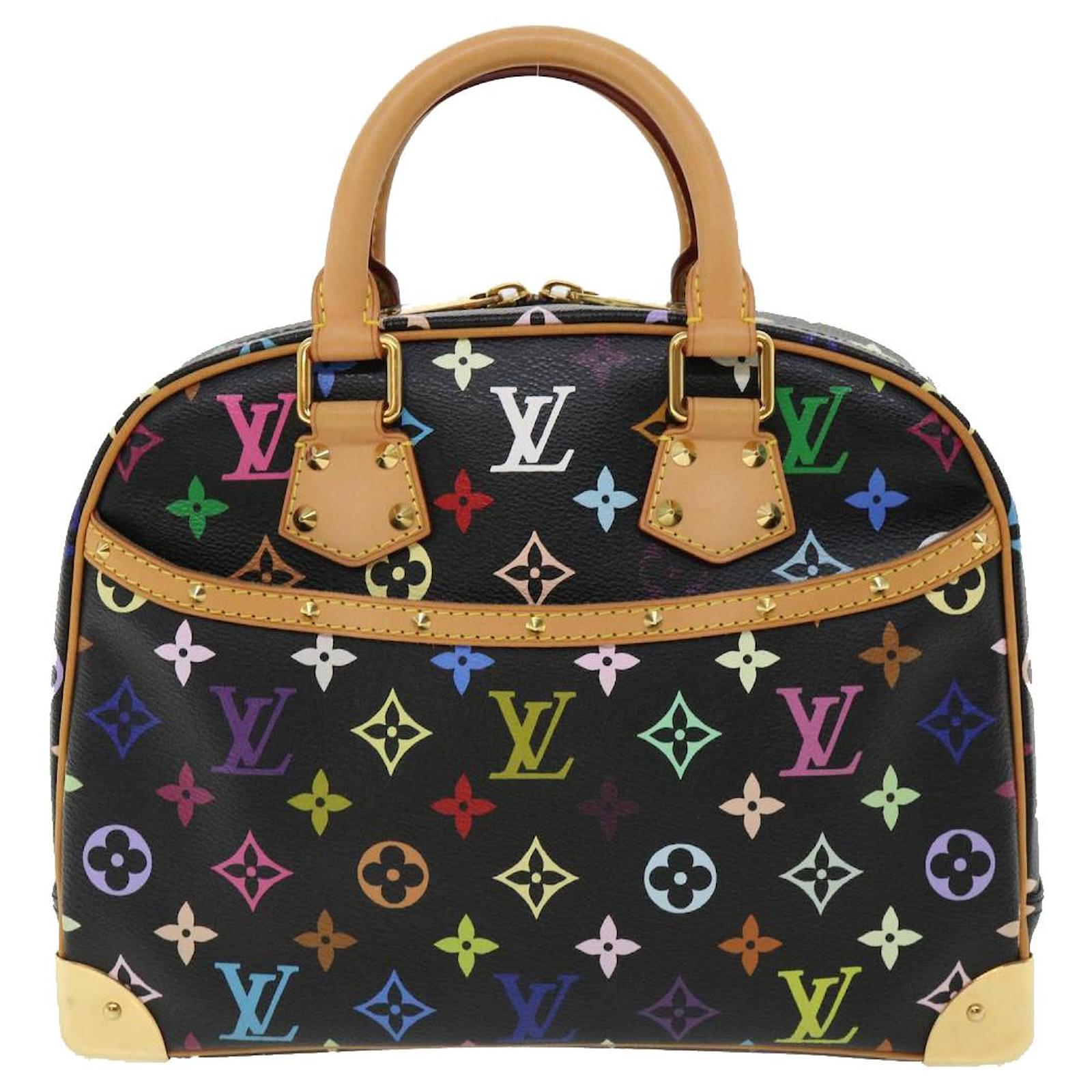 Louis Vuitton Monogram Multicolor Trouville Hand Bag White M92663 Lv