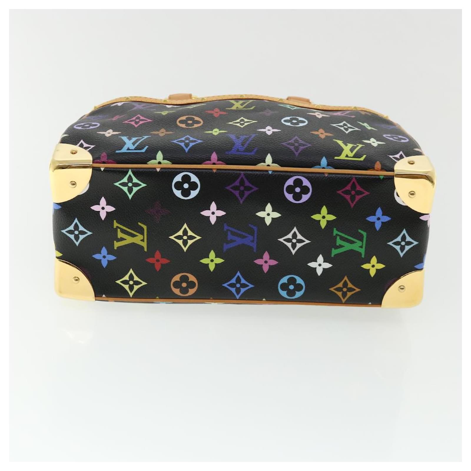 Louis Vuitton Monogram Multicolor Trouville Hand Bag Black M92662