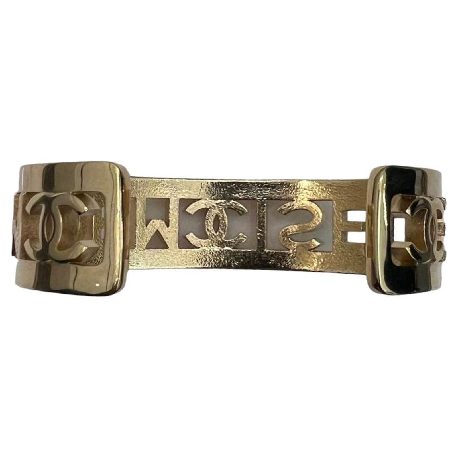 Bracelet Vintage Haute Couture Abbey Road - Métal Doré - Occasion