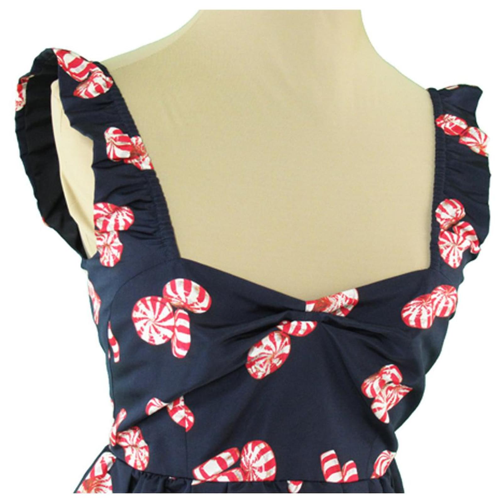Miu Miu One Piece Dress Ladies Flare Mini Candy Pattern