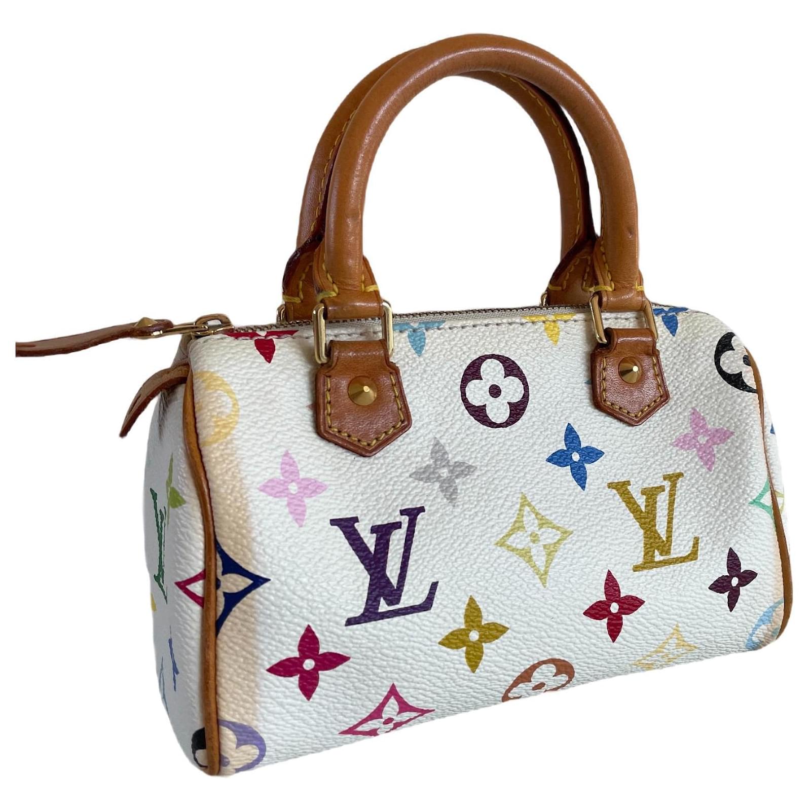 Nano speedy / mini hl cloth handbag Louis Vuitton Pink in Cloth