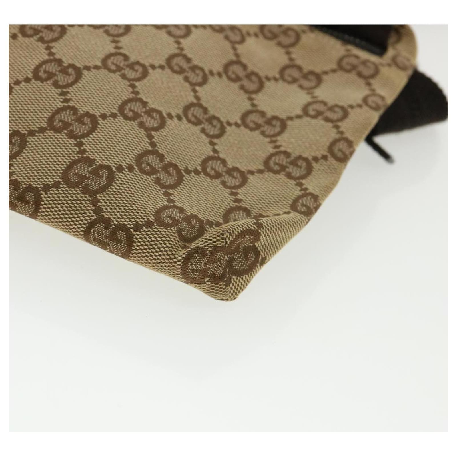 GUCCI GG Canvas Waist Bag Beige Auth rd3632 Cloth ref.716884 - Joli Closet