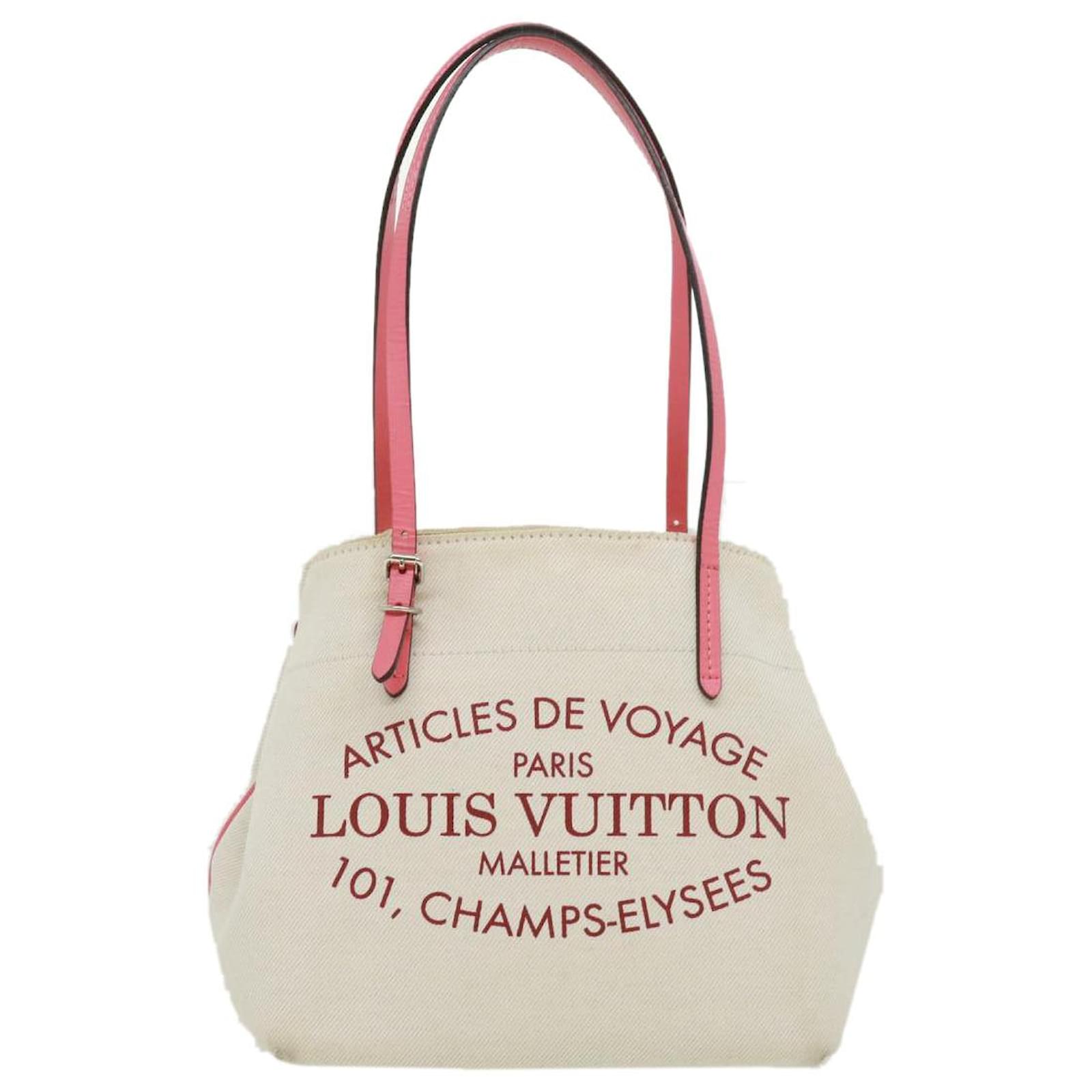 LOUIS VUITTON Cabas PM Tote Bag Beige Pink M94505 LV Auth bs3587 Cloth  ref.773051 - Joli Closet