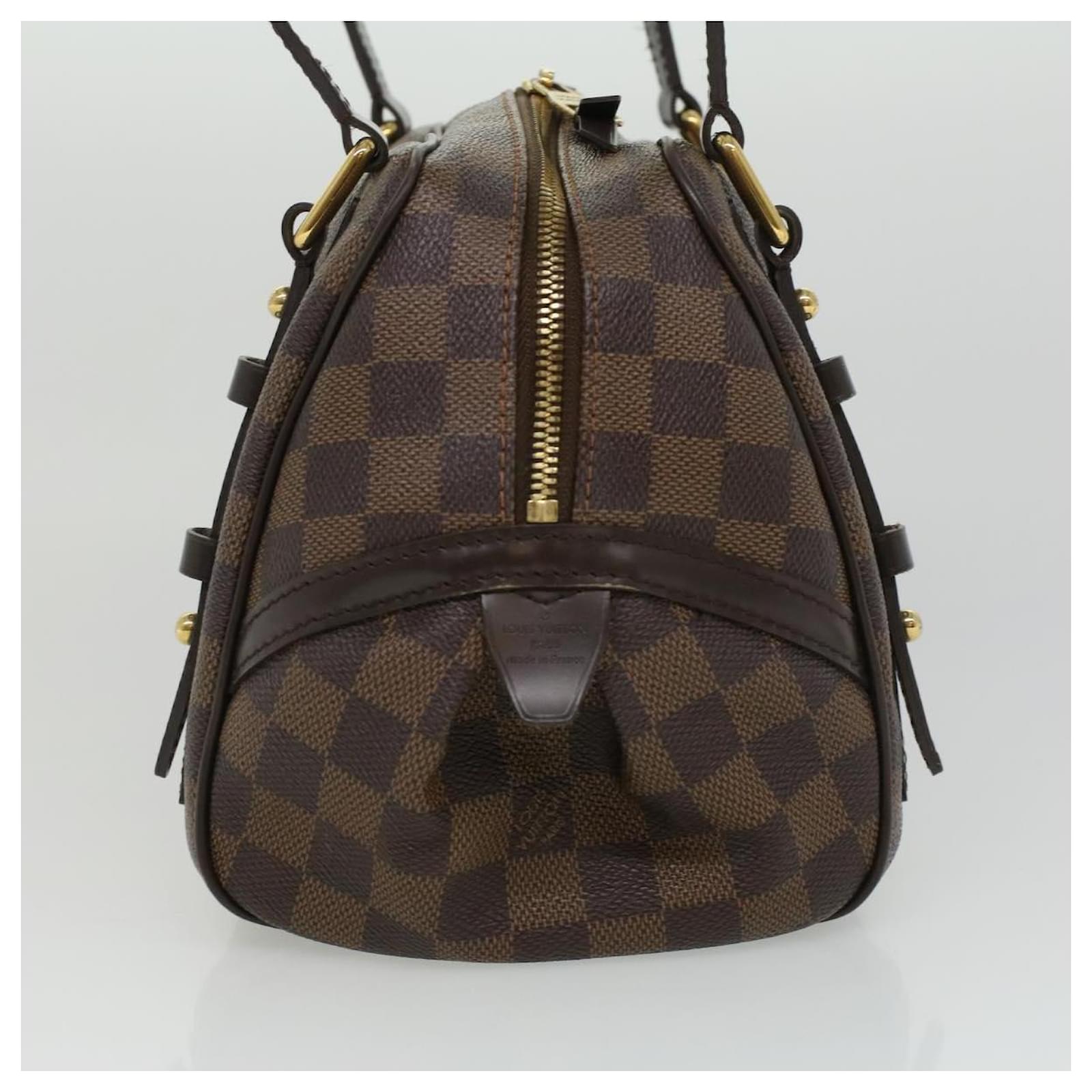 LOUIS VUITTON Damier Ebene Rivington PM Hand Bag N41157 LV Auth