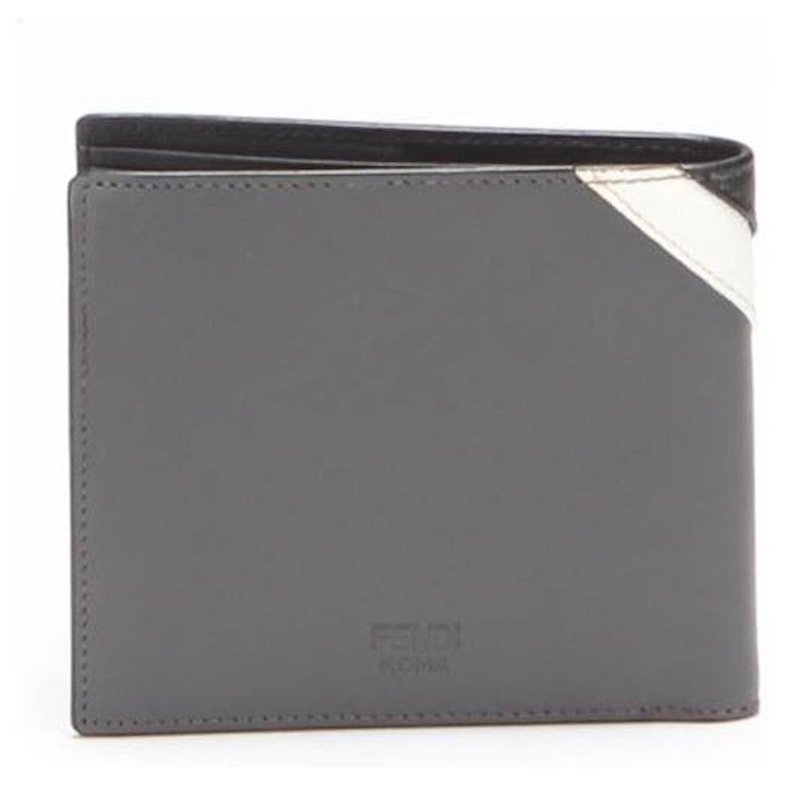 Fendi Black Monster Leather Bifold Wallet Multiple colors Pony