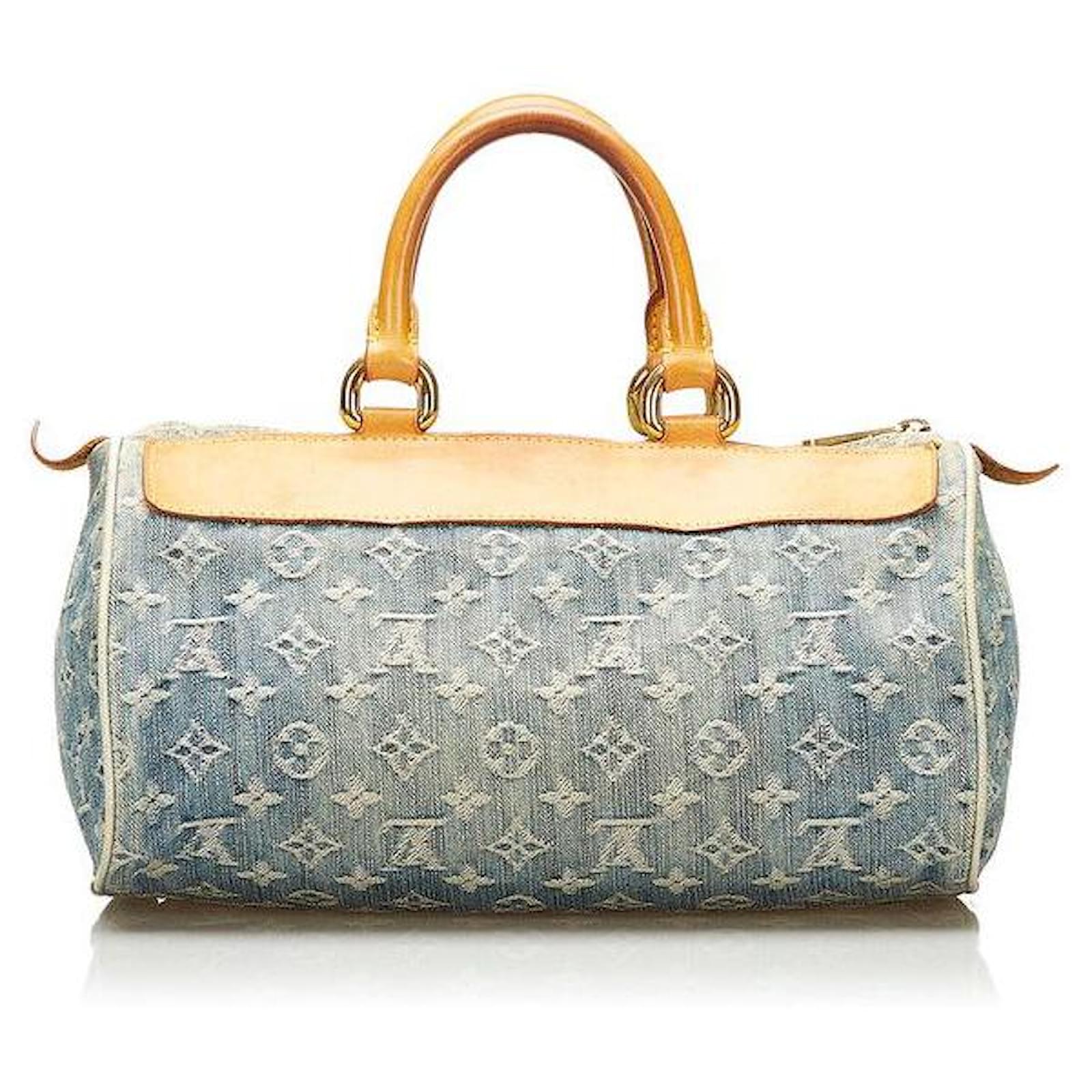 louis vuitton Monogram Denim Neo Speedy blue Metal ref.717445