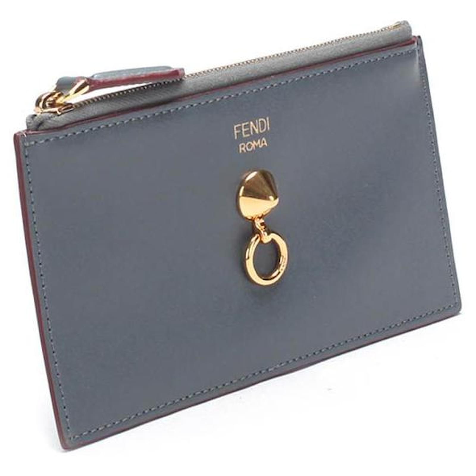 Blue Leather Fendi Roma Handbags, 0.5, Size: 8/9