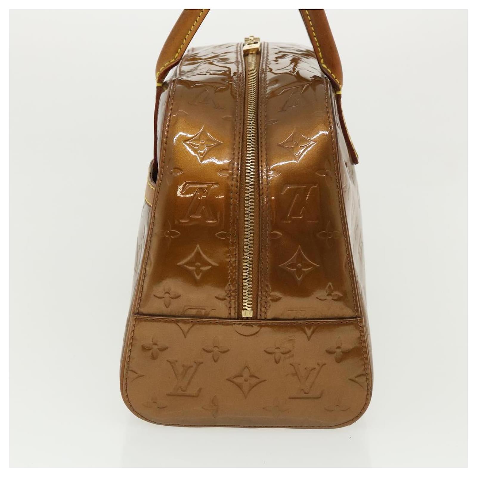 LOUIS VUITTON Monogram Vernis Tompkins Square Hand Bag Bronze M91103 Auth  cl198 Patent leather ref.718458 - Joli Closet