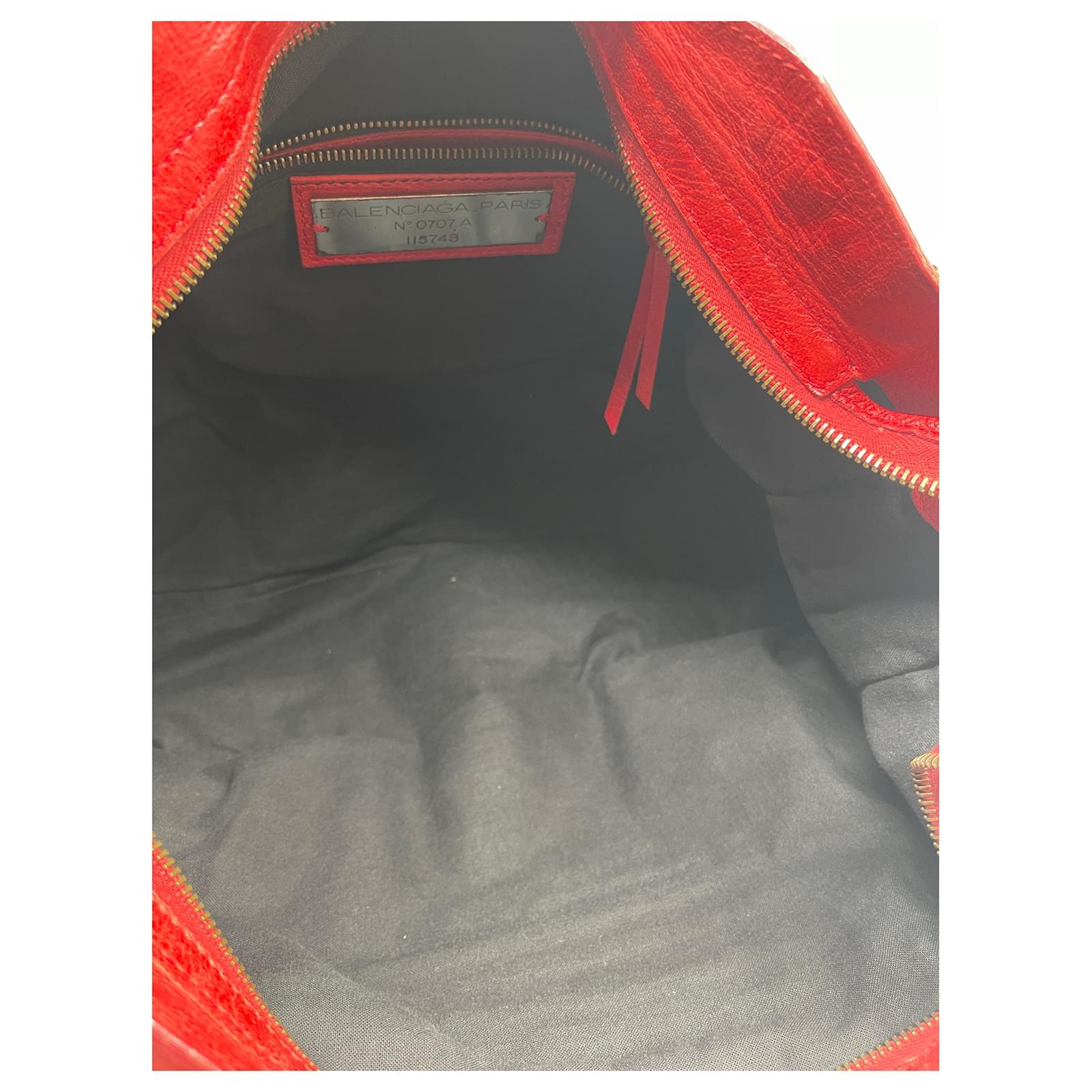 Red Leather Balenciaga City ref.718666 - Joli Closet