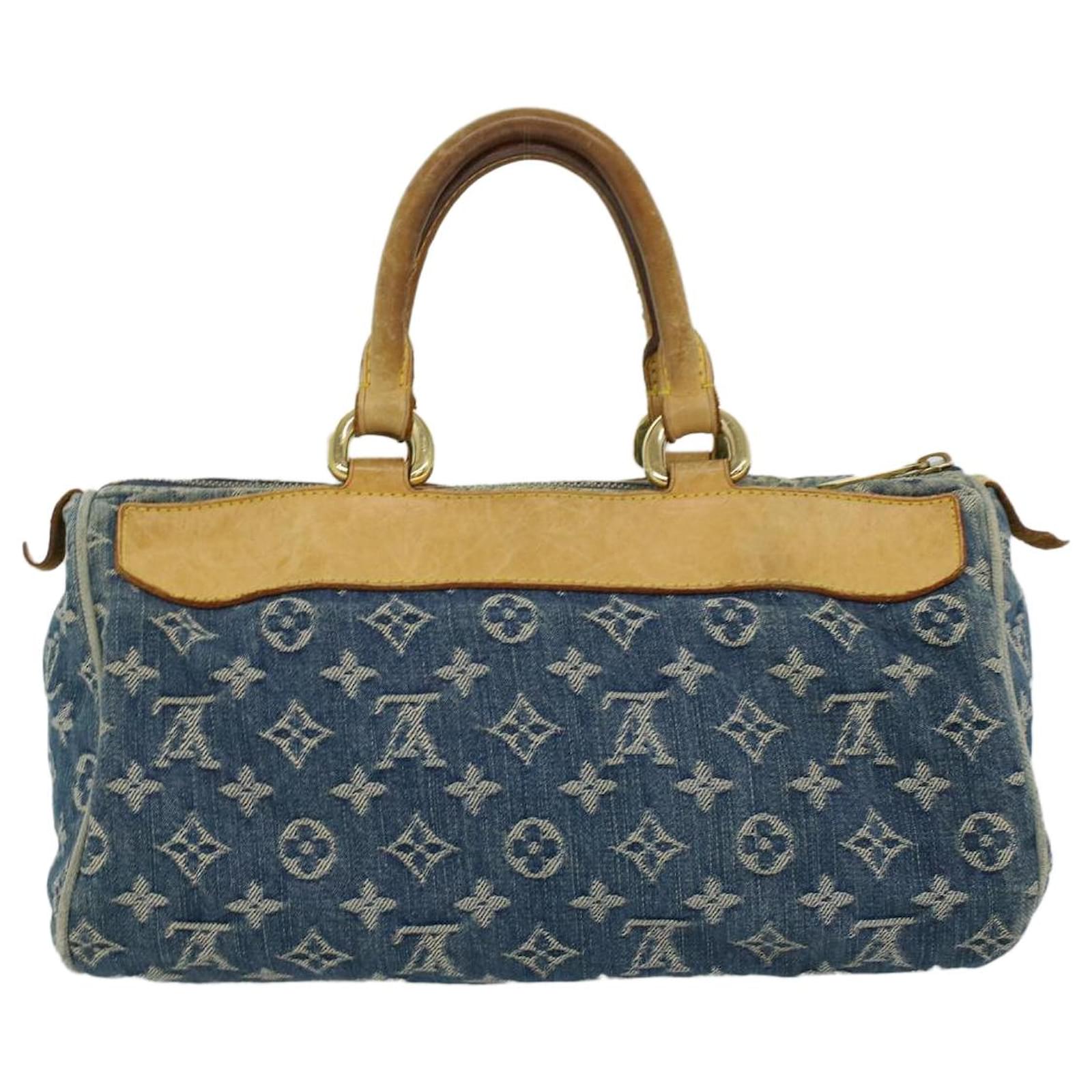 LOUIS VUITTON Monogram Denim Neo Speedy Blue Hand Bag M95019 LV Auth uy075  ref.720346 - Joli Closet