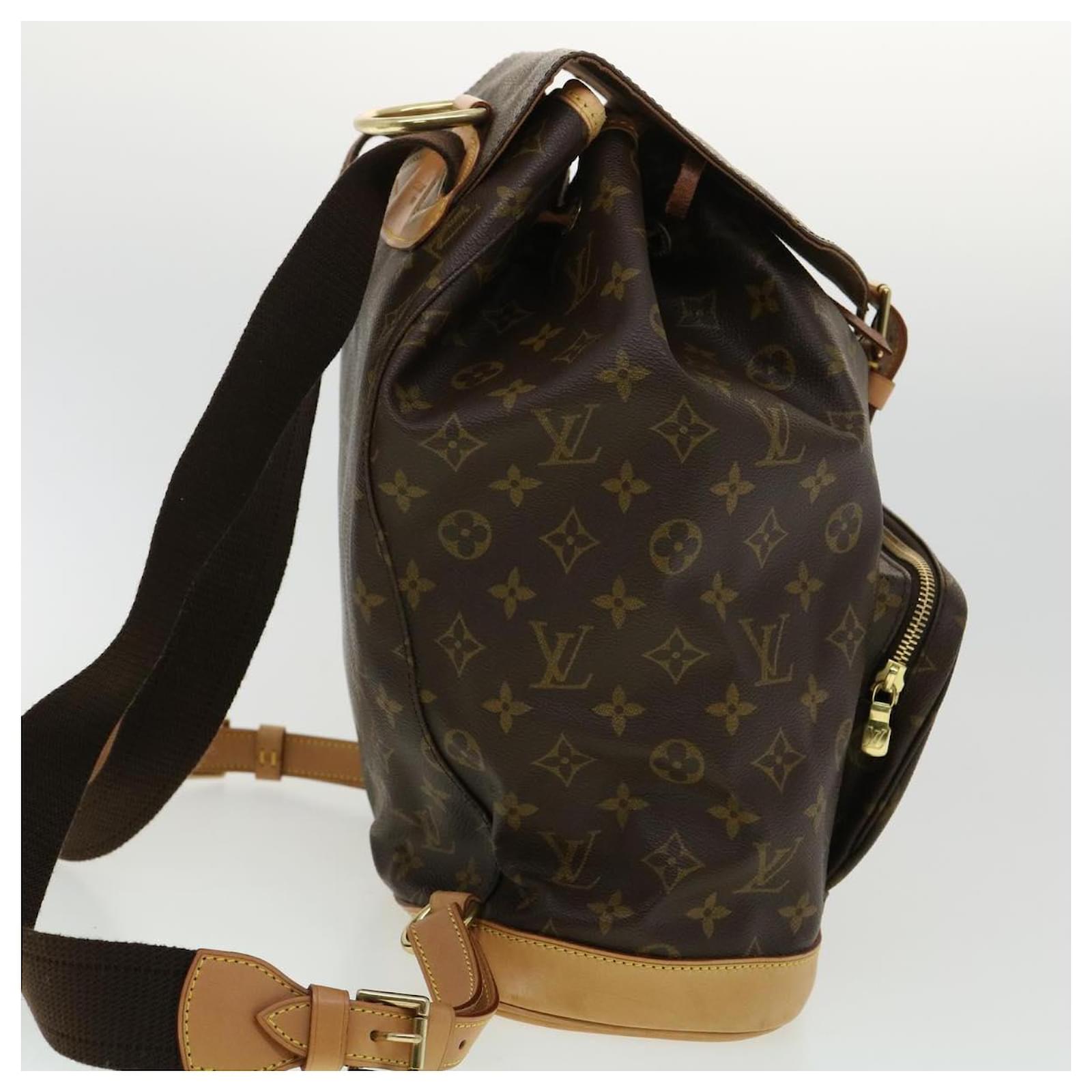 Backpacks Louis Vuitton Louis Vuitton Monogram Montsouris PM Backpack M51137 LV Auth 28396