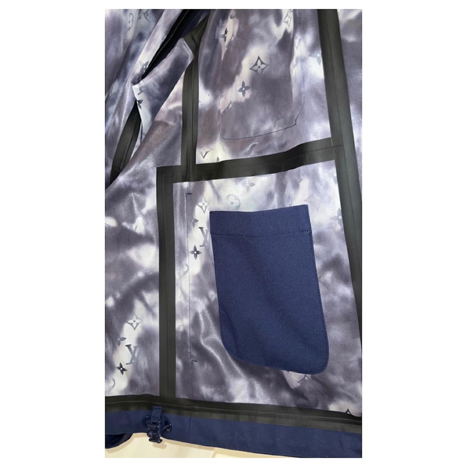 PARKA DE SKI LOUIS VUITTON AVEC CAPUCHE PLIABLE Polyester Bleu Marine  ref.720667 - Joli Closet