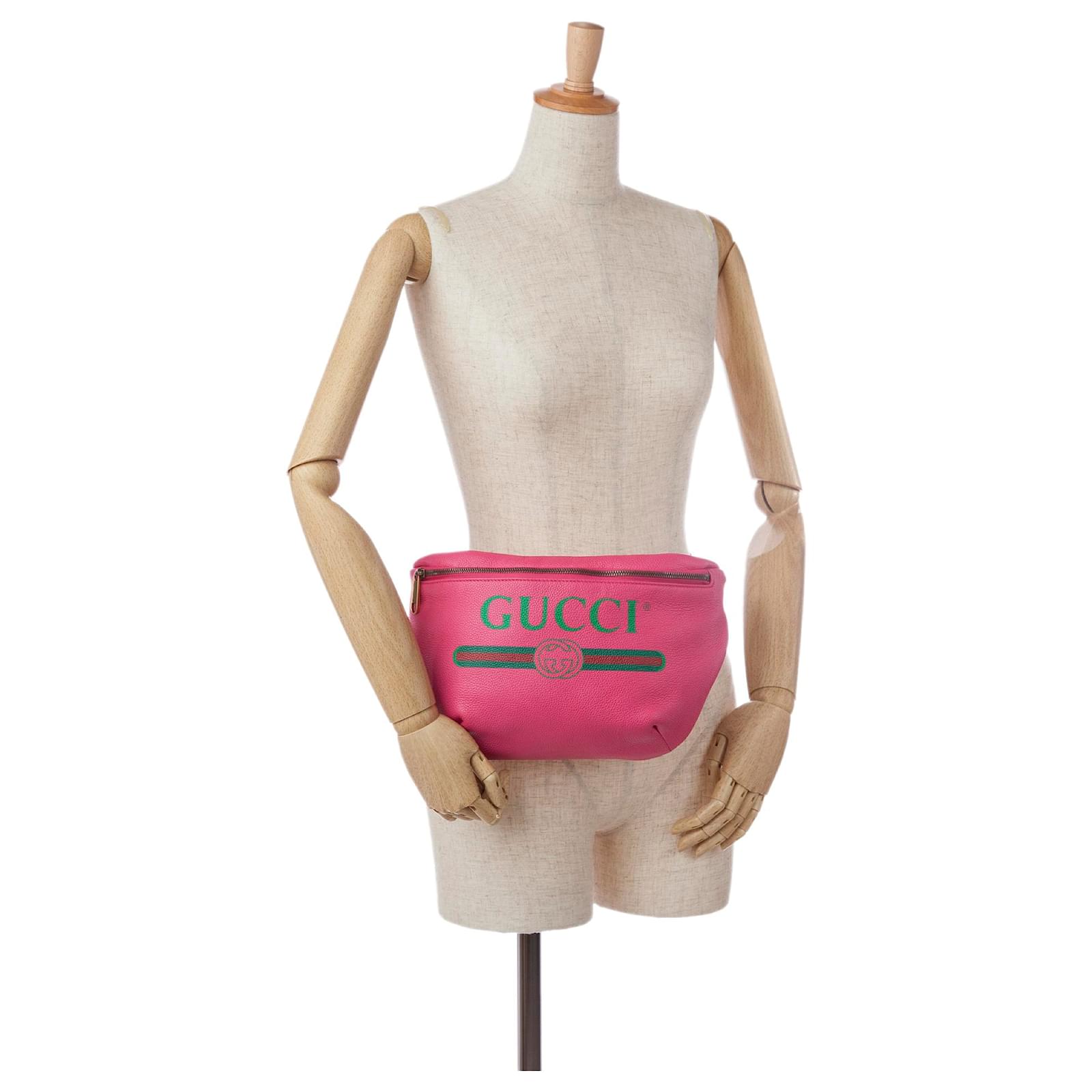 Gucci Pink Logo Leather Belt Bag Multiple colors Pony-style