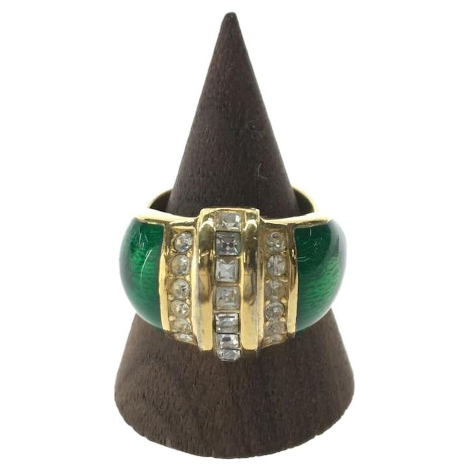 Christian Dior Ring Dark green Gold hardware Gold ref.720887 Joli Closet