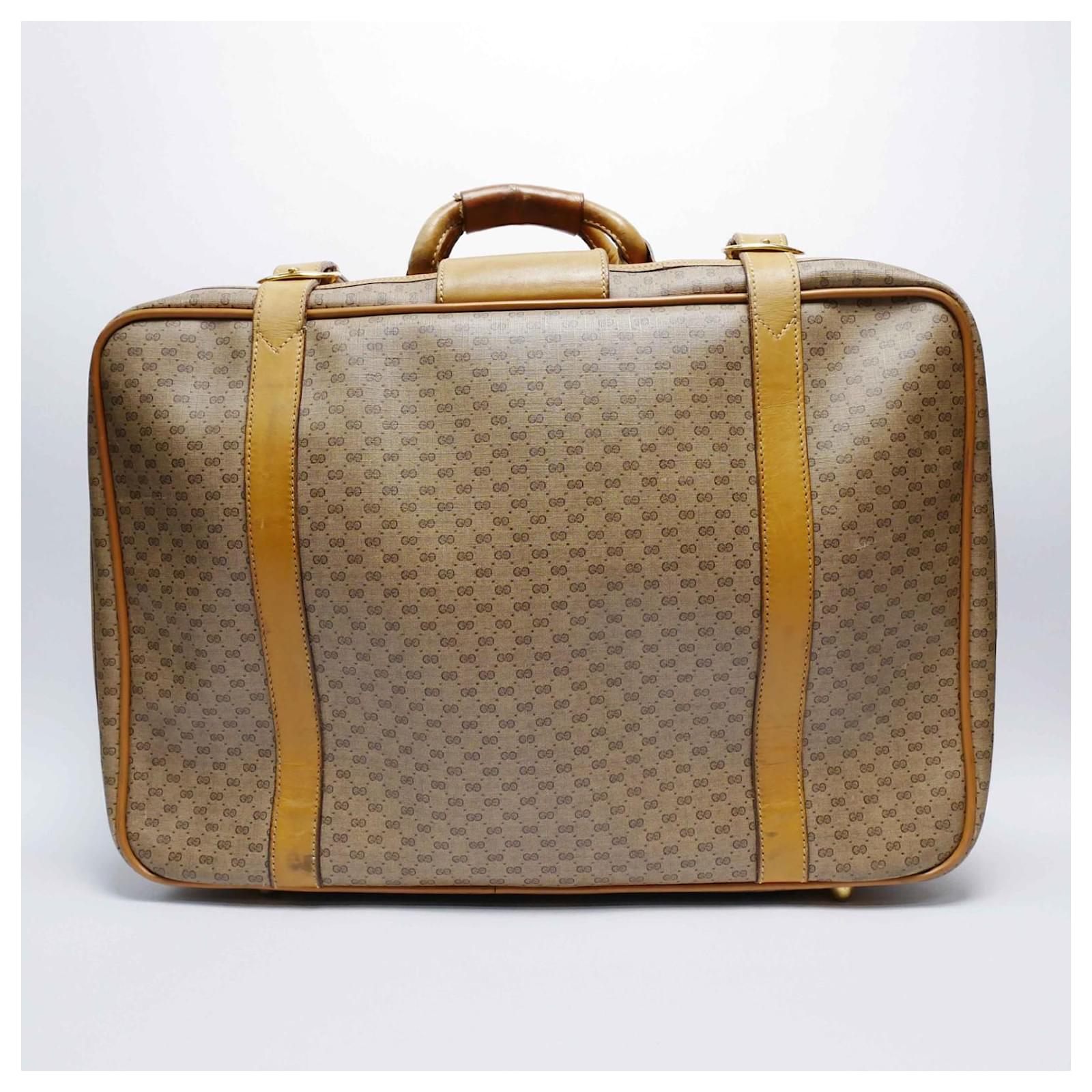 Gucci Travel Bag Suitcase Brown Leather ref.721147 - Joli Closet