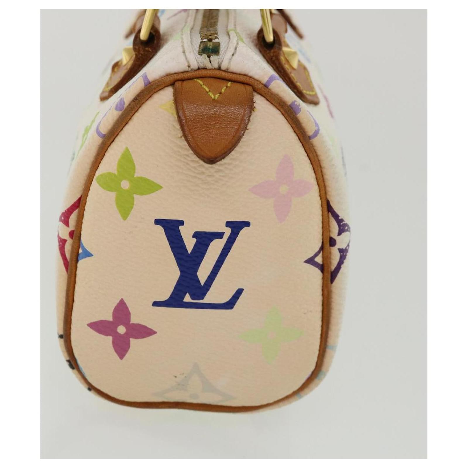 Louis Vuitton Mini speedy Hand Bag Monogram Multicolor Bron (White) M92645  Women