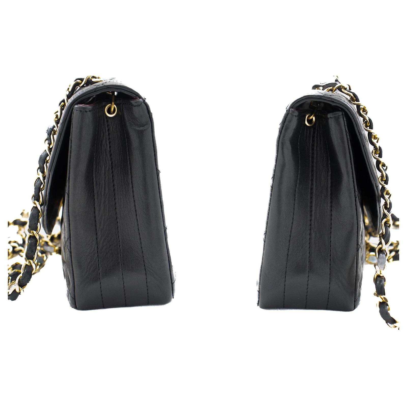 CHANEL Half Moon Chain Shoulder Bag Crossbody Black Quilted Flap Leather  ref.509313 - Joli Closet