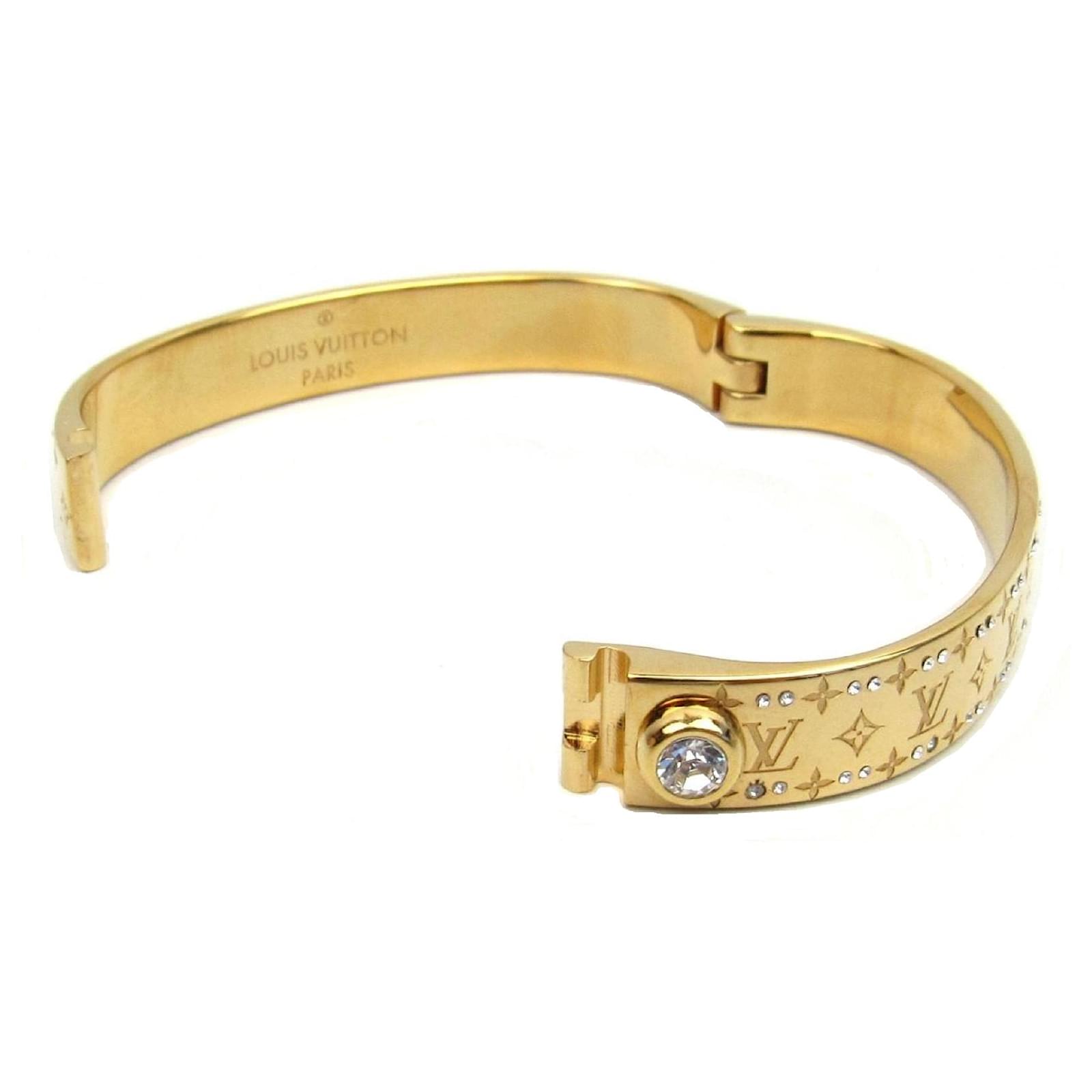 Louis Vuitton Nanogram Strass Bracelet Yellow Steel Gold-plated ref.721552  - Joli Closet