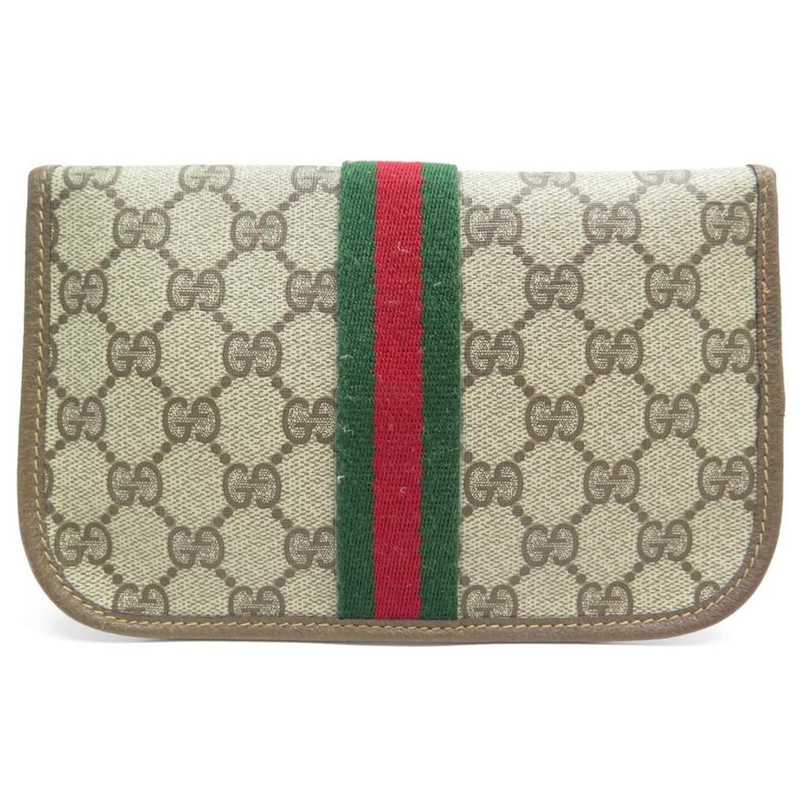 Gucci Vintage Gucci GG Supreme Monogram Canvas Document Clutch Case