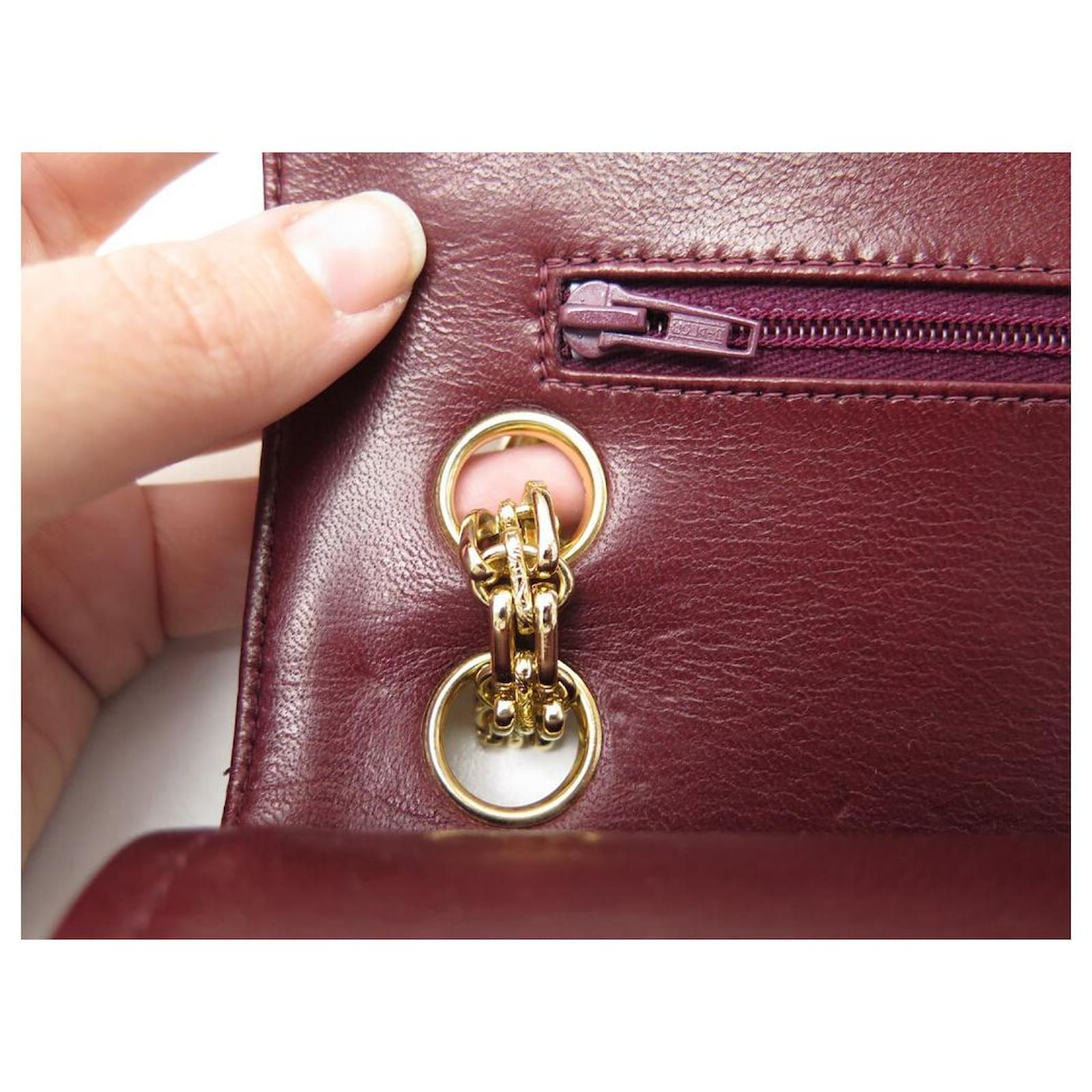 Handbags Chanel Vintage Chanel Timeless Medium Handbag in Purse Burgundy Quilted Leather
