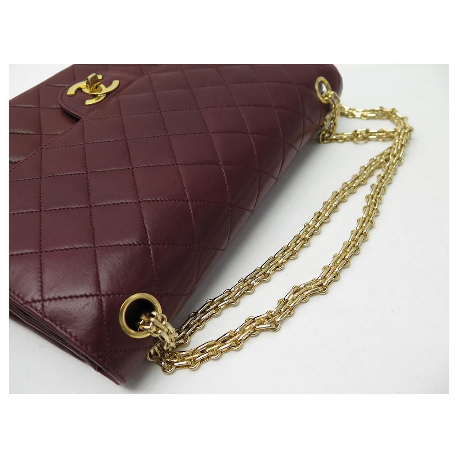 Timeless classique top handle leather handbag Chanel Burgundy in Leather -  24822469