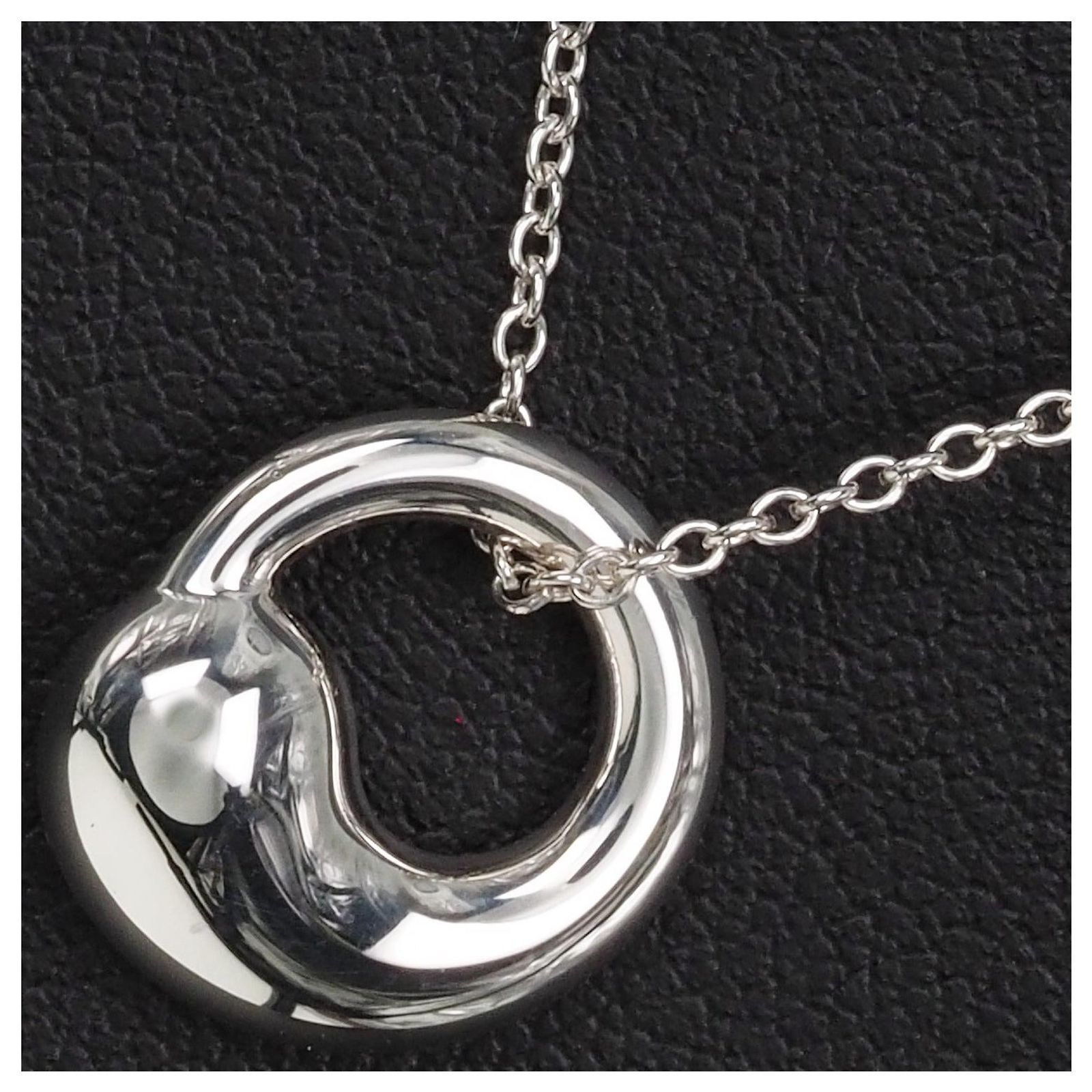 Collier "Eternal Love" En Alliage Argenté, Longueur Réglable 52 Cm, Motif 11x2.3 Cm, Fermoir Mousqueton - Occasion