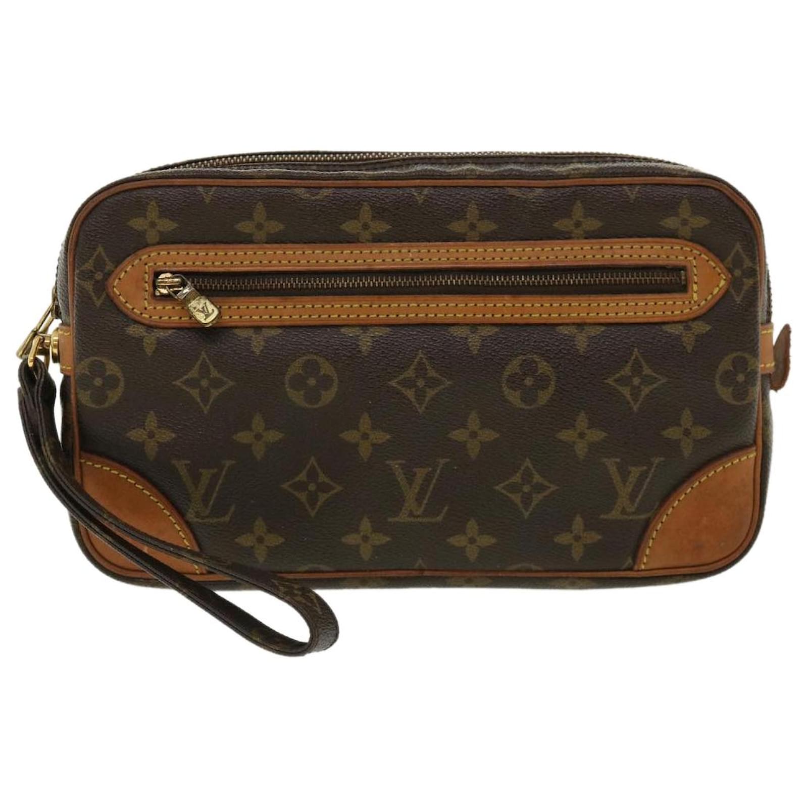 LOUIS VUITTON Monogram Canvas Marly Dragonne GM Clutch Bag E4032