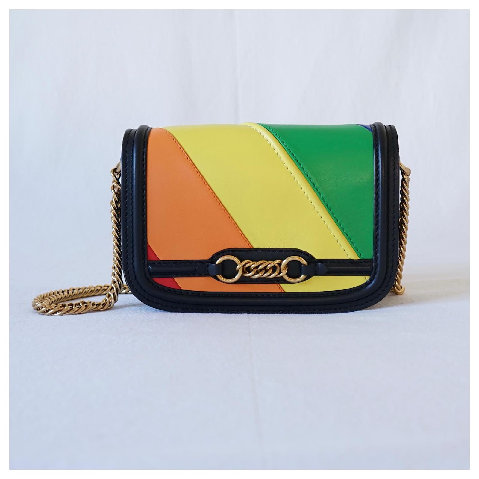 Burberry Rainbow Link outlet Leather Shoulder Bag