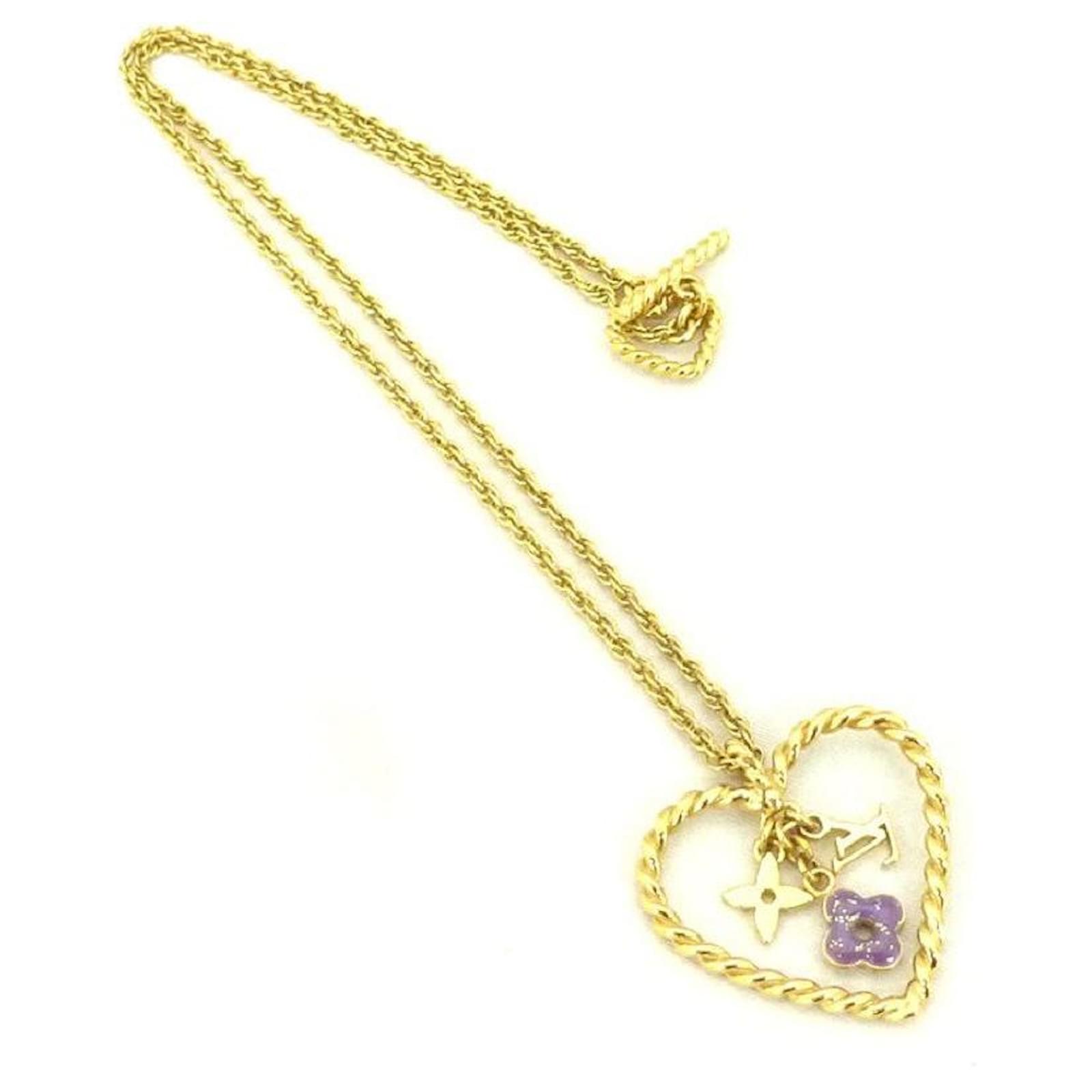 LOUIS VUITTON Sweet Monogram In My Heart Necklace 438755