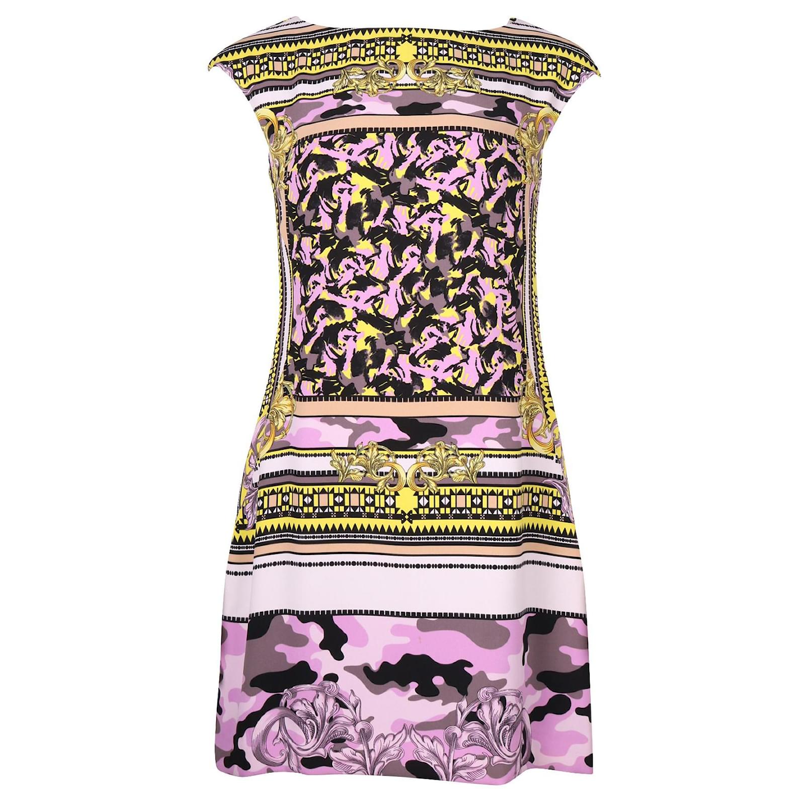 Versace Robe Multicolore Imprimé Baroque Iconique Polyester ref.723062