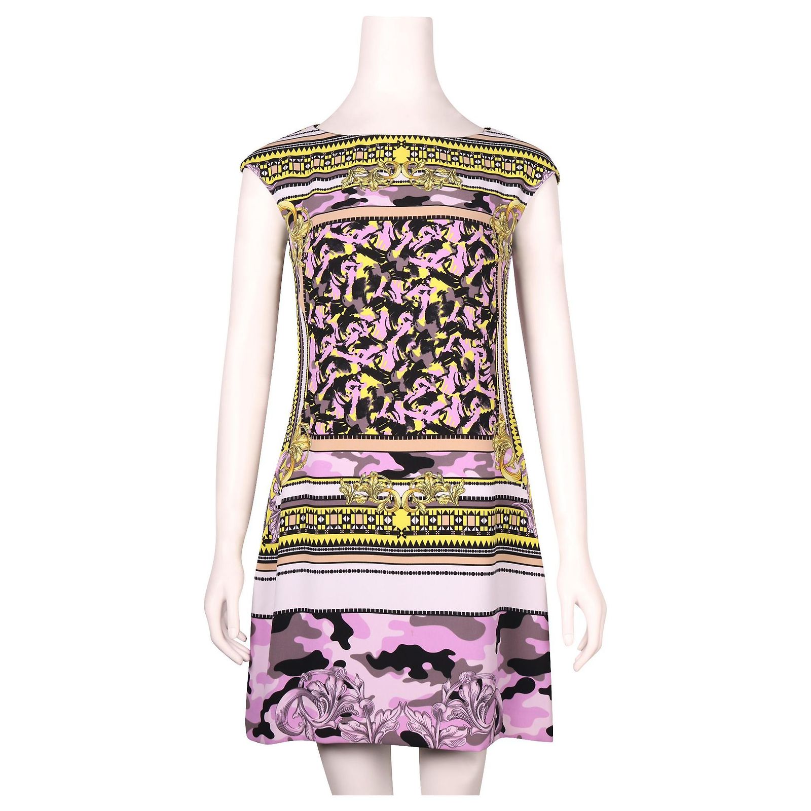 Belle Robe Femme TU Taille 12 - Imprimé Fleuri Multicolore Style Skater - Occasion En Très Bon état