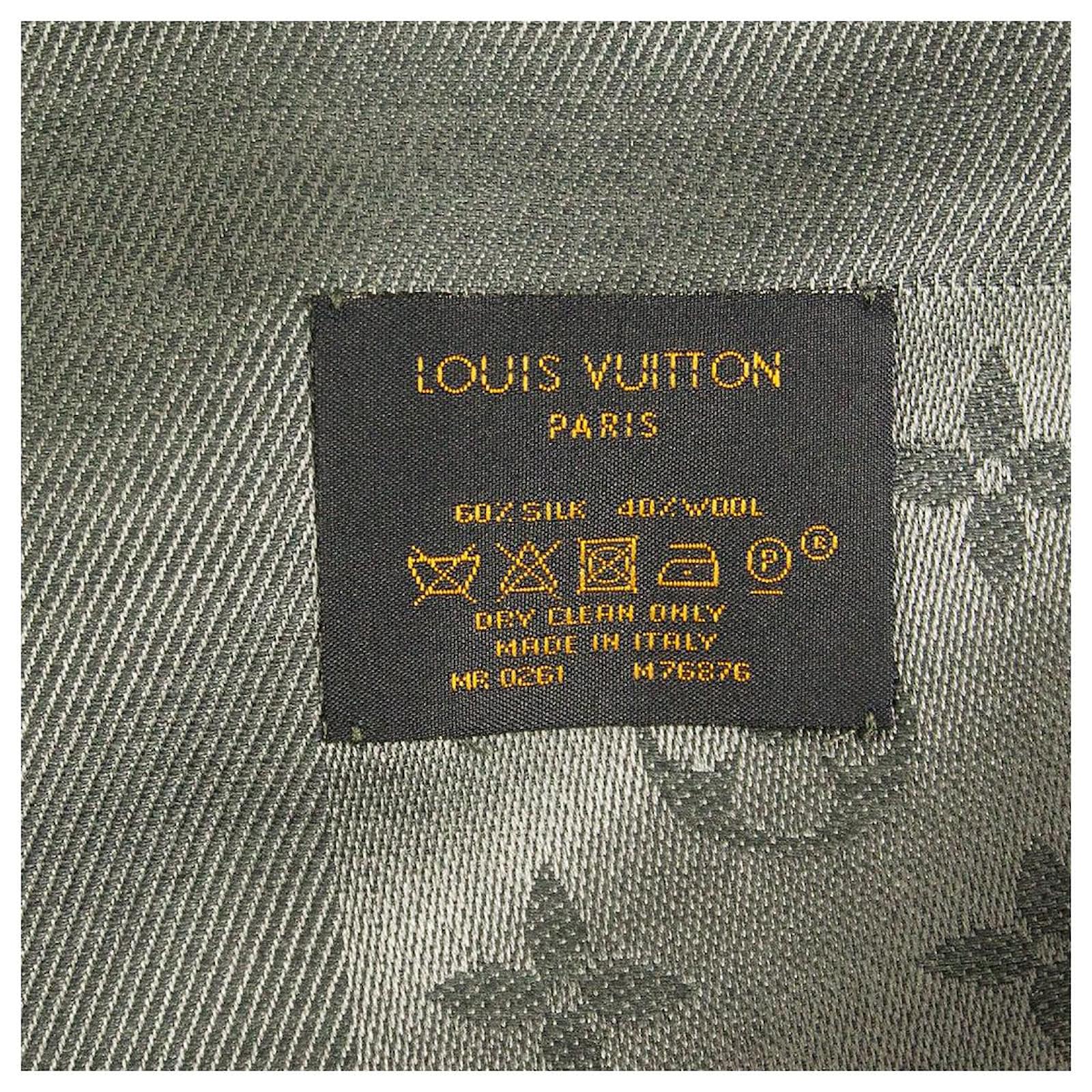 Louis Vuitton SCIARPA MONOGRAM CLASSIC Grigio Lana ref.437902