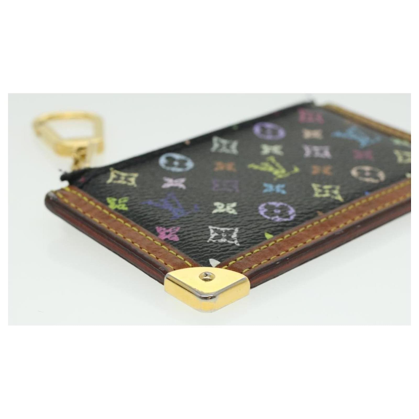 Louis Vuitton Multicolor Pochette Cles Key Case Coin Purse M92654 Blac –  Bicolo1