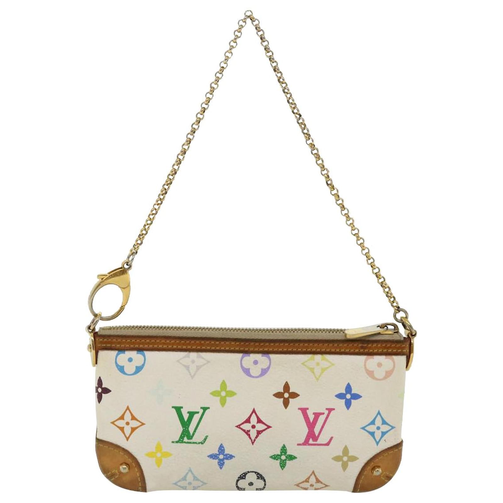 LOUIS VUITTON Monogram Multicolor Pochette Mira MM Pouch M60096 Auth am4032