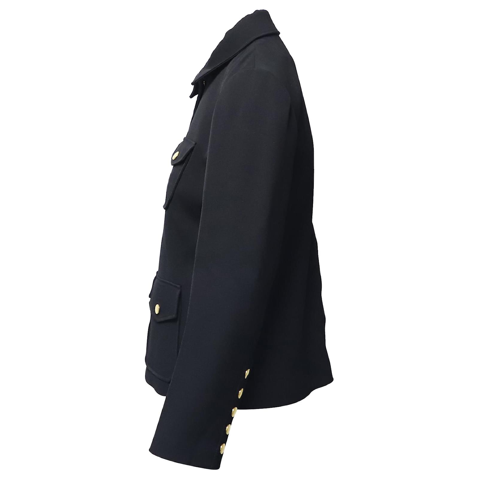 Chloé Chloe Military Jacket in Black Viscose Cellulose fibre