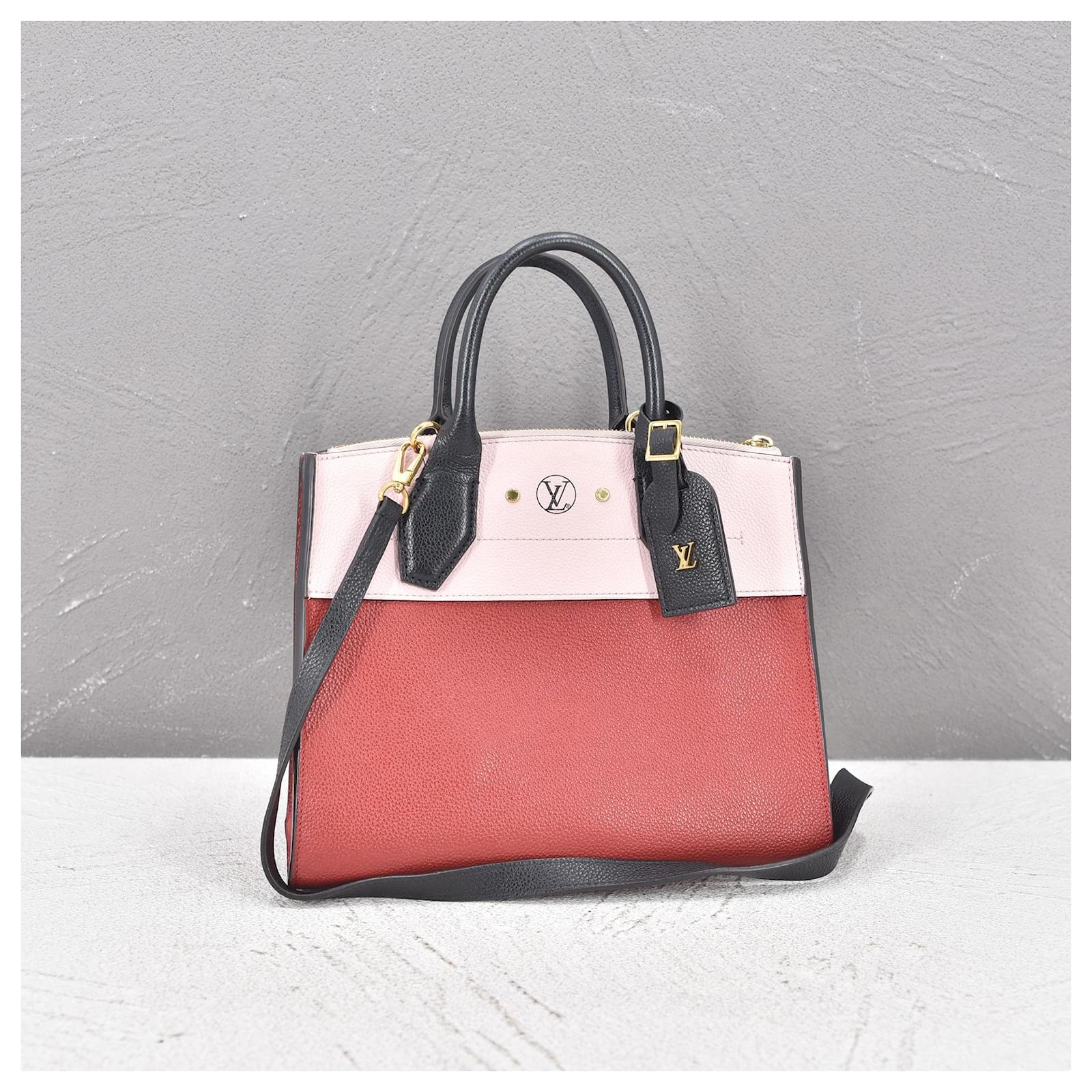 Louis Vuitton Tricolor Leather City Steamer Bag Red Pony-style